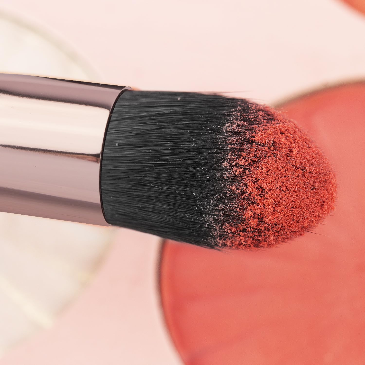 Real Perfection Makeup Brush Set 16 Pcs with 1 Eyebrow Razor Premium Synthetic Foundation Powder Concealers Eyeshadow Blush Makeup Brushes Make up Brushes Kit (Black) - Image 3