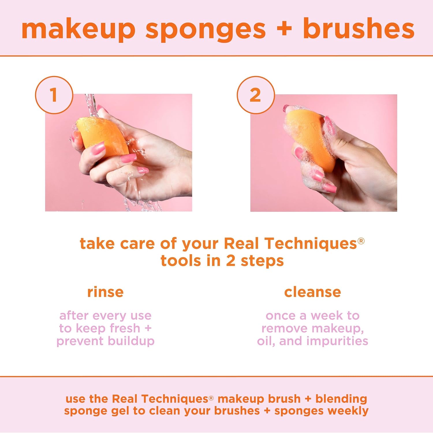 Real Techniques 8 Piece Level Up Brush And Sponge Set, Makeup Brushes For Eyeshadow, Foundation, Blush, & Bronzer, Makeup Blending Sponge, Synthetic Bristles, Stocking Stuffer, Cruelty-Free - Image 17