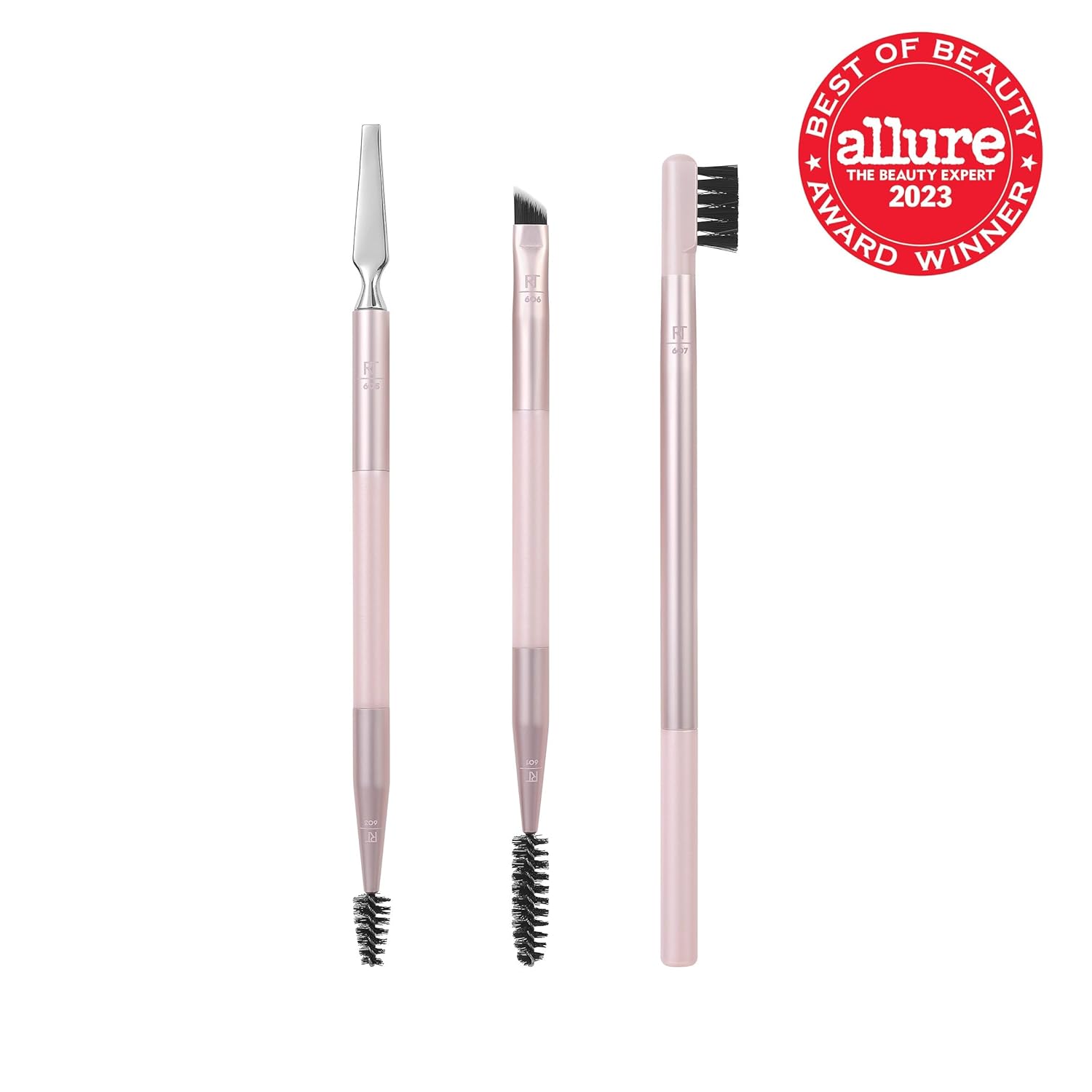 Real Techniques Brow Styling Set, For Lifting Brows, Fill & Style, Dual-ended Makeup Brushes, Full Kit for Eyebrows, Get Full, Laminated, or Natural Brows, Multiuse Tools, 3 Piece Set - Image 2