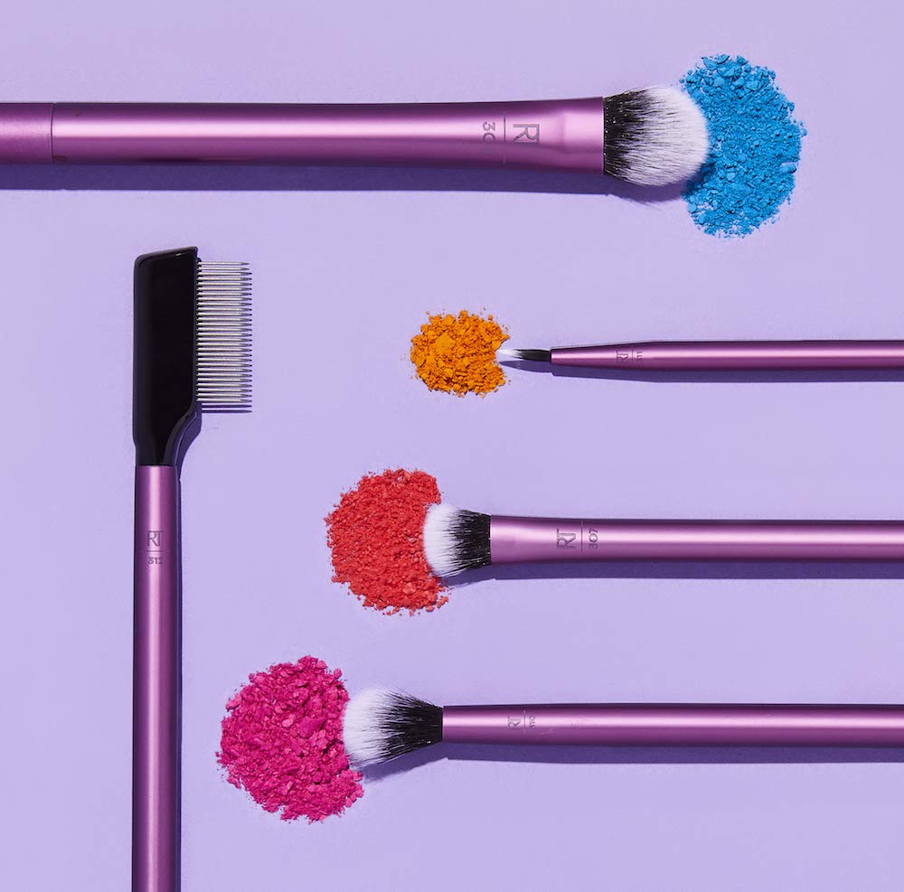 Real Techniques Cruelty Free Enhanced Eye Set, Eyeshadow and Brow Brushes, Purple, 6 Piece Makeup Brush Kit - Image 8