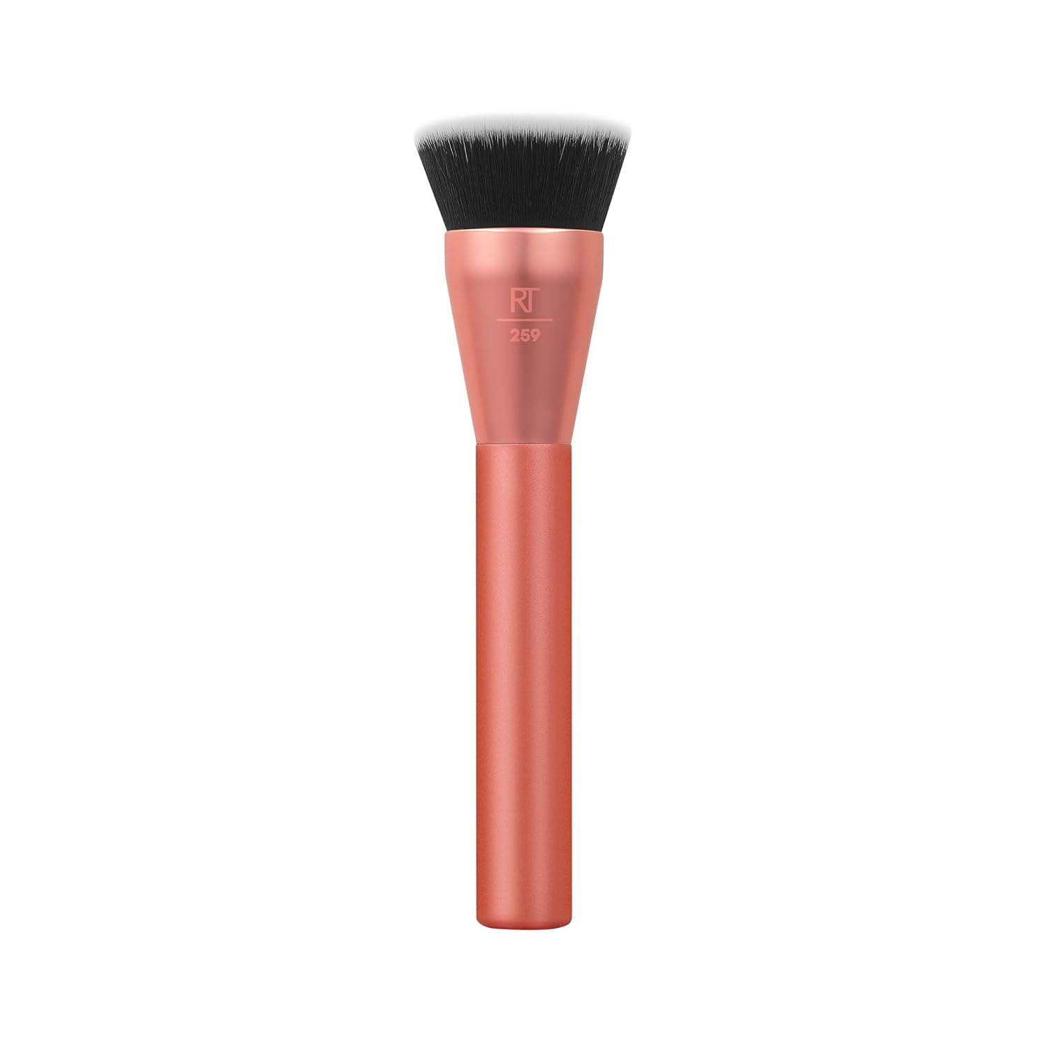 Real Techniques Glow Round Base Makeup Brush, For Liquid & Cream Makeup, Flat Top Foundation Brush For Buffing & Blending Up Coverage, Dense, Synthetic Bristles, Vegan & Cruelty Free, 1 Count - Image 2
