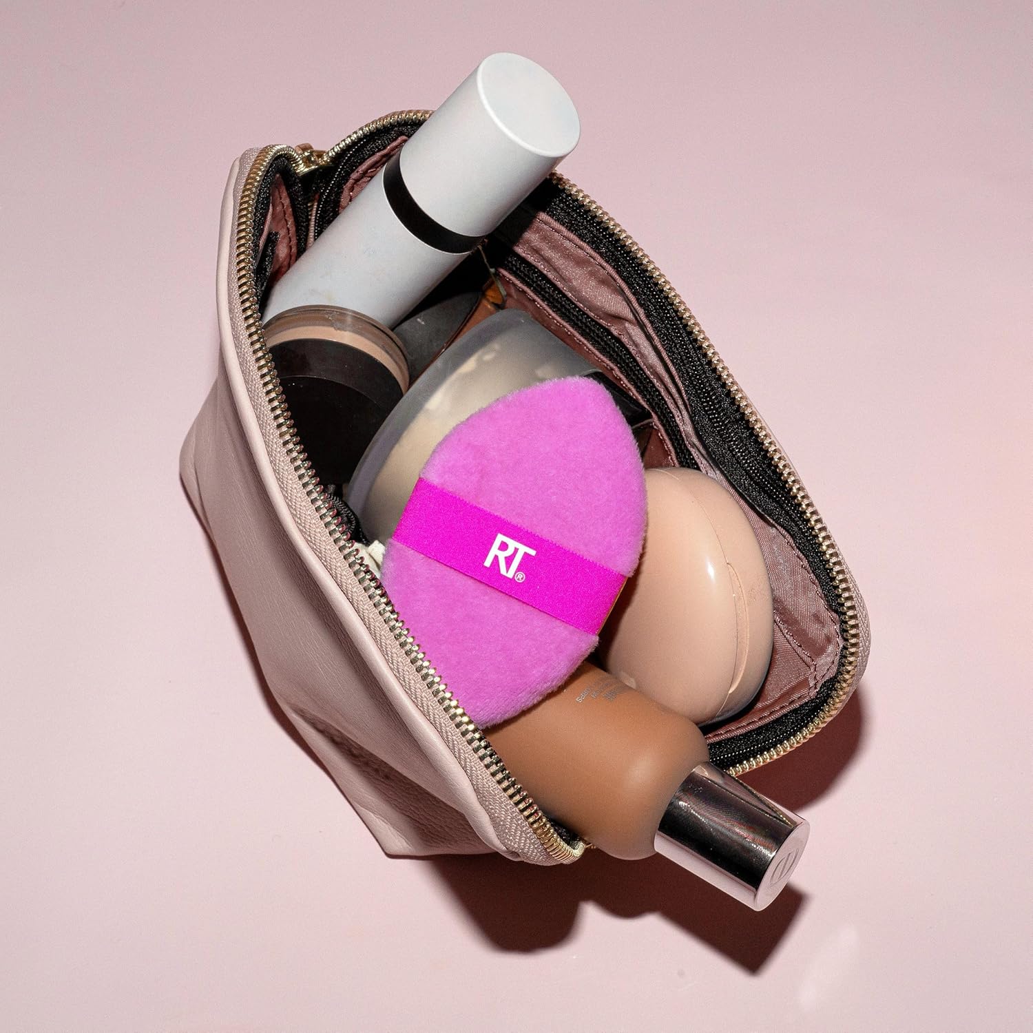 Real Techniques Miracle 2-In-1 Powder Puff 2 Pack, Dual-Sided, Full Size Makeup Blending Puff, Reversible Elastic Band, Makeup Sponge & Powder Puff, For Liquid, Cream & Powder Products, Crulety-Free - Image 15