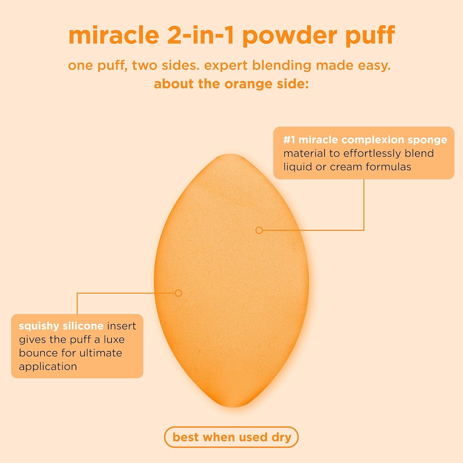 Real Techniques Miracle 2-In-1 Powder Puff 2 Pack, Dual-Sided, Full Size Makeup Blending Puff, Reversible Elastic Band, Makeup Sponge & Powder Puff, For Liquid, Cream & Powder Products, Crulety-Free - Image 5