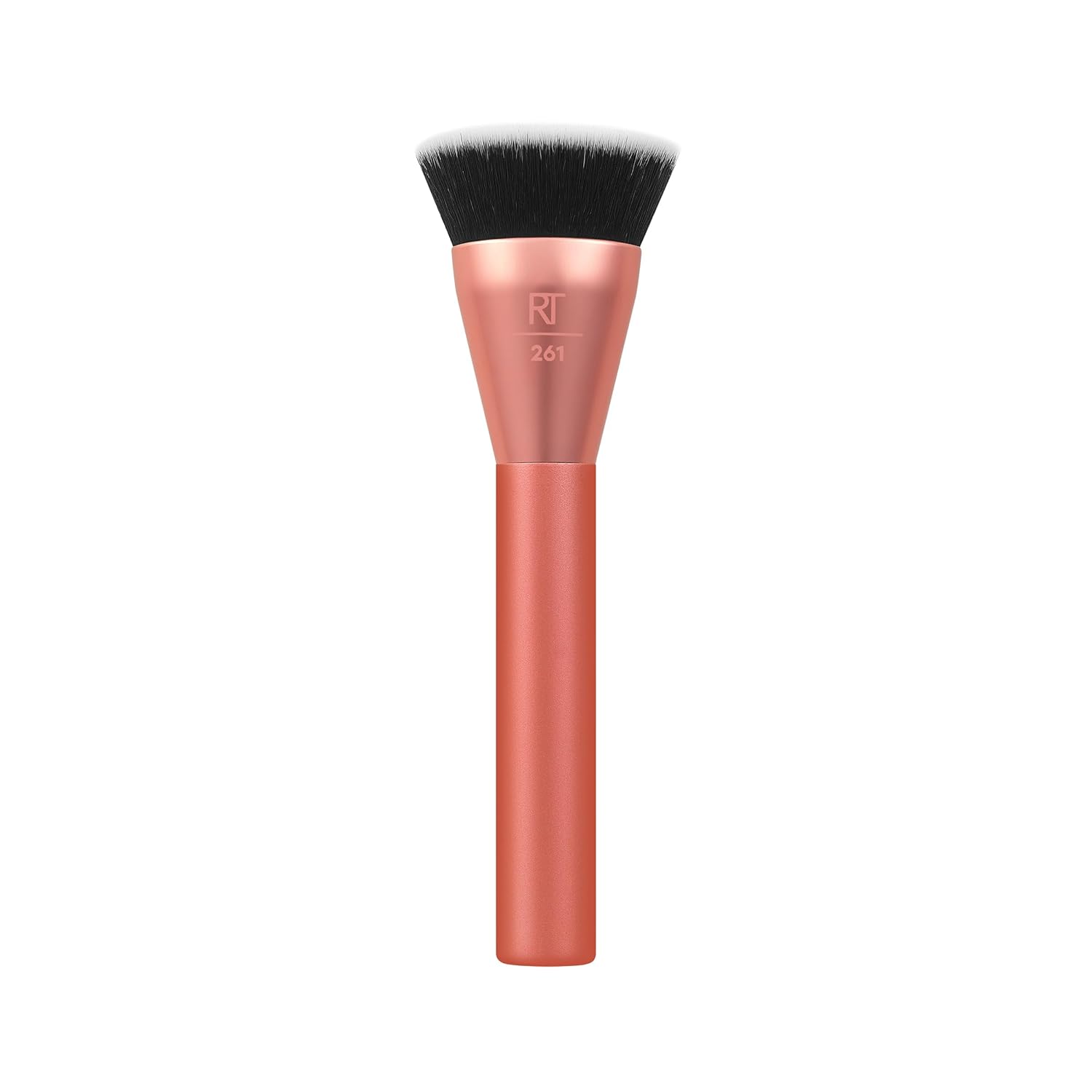Real Techniques Snatch + Sculpt Contour Makeup Brush, For Liquid & Cream Contour & Bronzer, Flat Top & Oval Head For Blending & Buffing, Dense, Synthetic Bristles, Vegan & Cruelty Free, 1 Count - Image 2