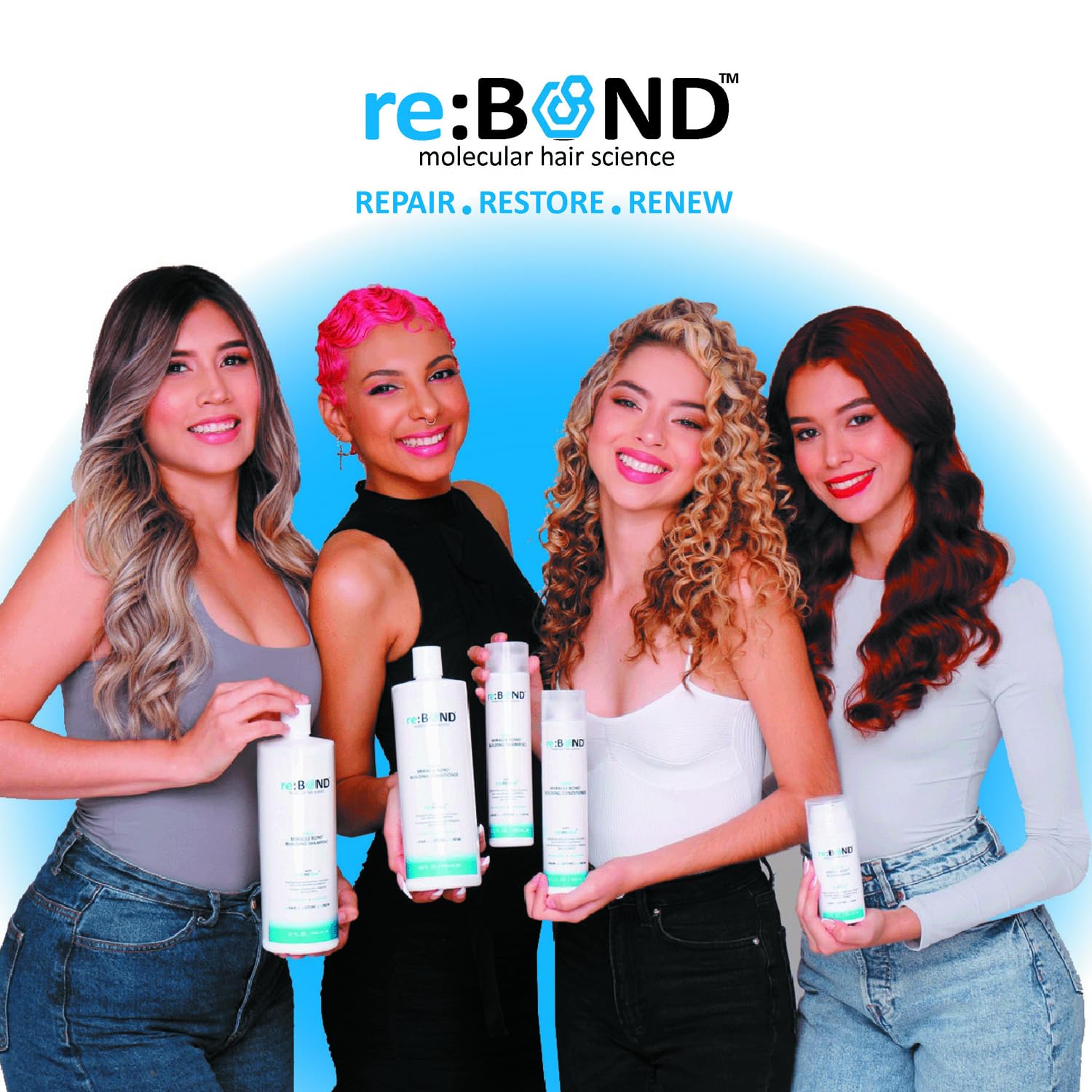 reBOND Leave-in Miracle Bond Building Hair Mask- 4 minute Repair Treatment Deep Conditioning for Bleached, Damaged, Dry, Colored or Frizzy Hair - Set includes: 3oz + .34oz - Image 7