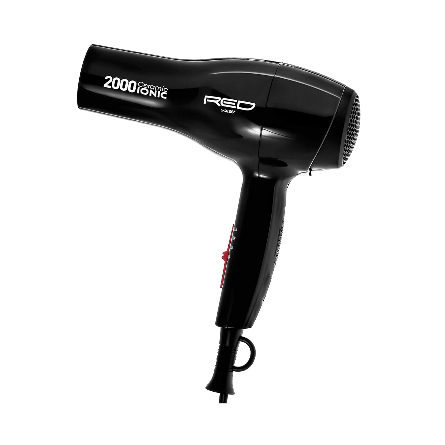 RED by Kiss Hair Dryer Ionic Hair Blow Dryer - Ceramic Technology, Anti-Frizz, 3 Heat Settings, Lightweight, 2 Detangler Piks - Image 3