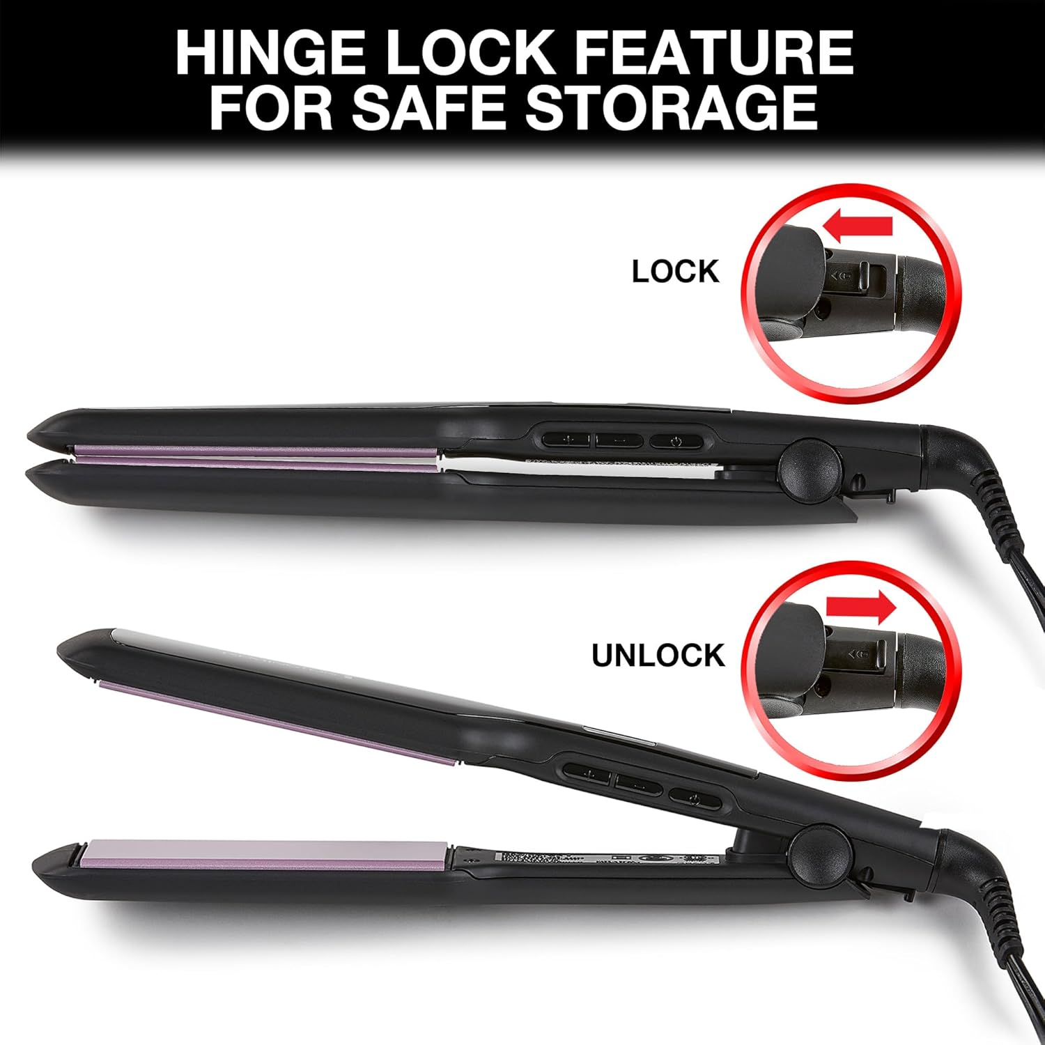 Remington 1 3/4" Flat Iron, Hair Straightener with Anti-Static Technology, 30-Second Heat Up & 60 Minute Auto Shut-off, 30% Longer Ceramic Floating Plates, Titanium + Ceramic Coating - Image 9
