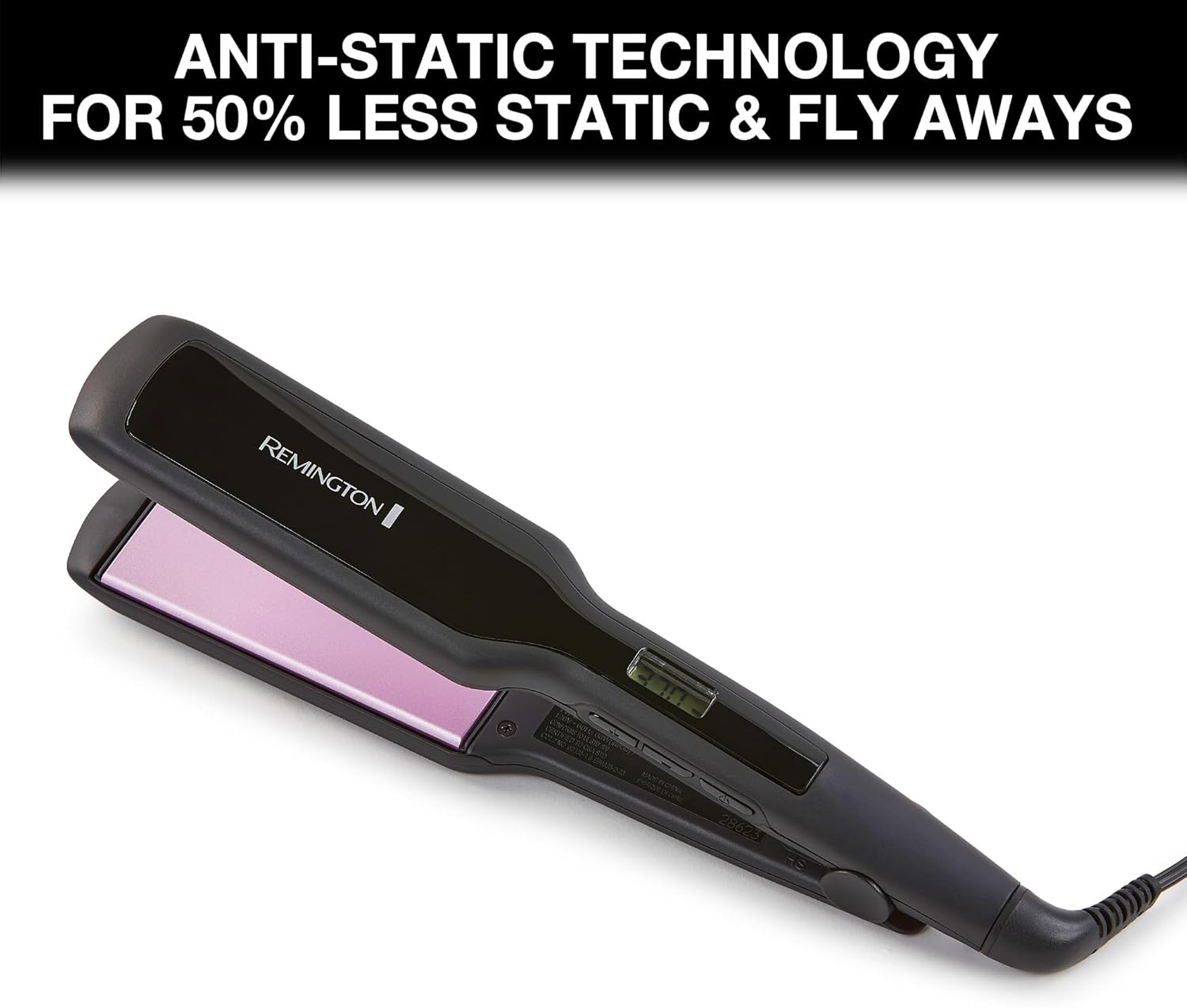 Remington 1 3/4" Flat Iron, Hair Straightener with Anti-Static Technology, 30-Second Heat Up & 60 Minute Auto Shut-off, 30% Longer Ceramic Floating Plates, Titanium + Ceramic Coating - Image 7