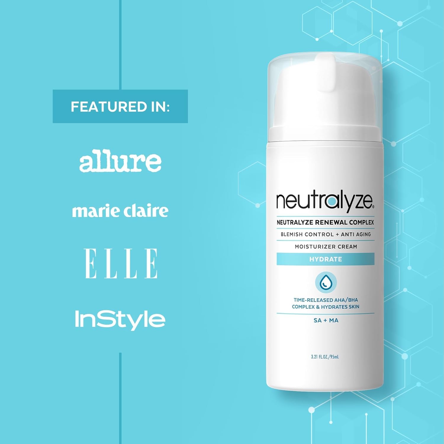 Renewal Complex Acne Moisturizer Cream for Face, Back & Body - 4 oz AHA + BHA Formula - Image 5