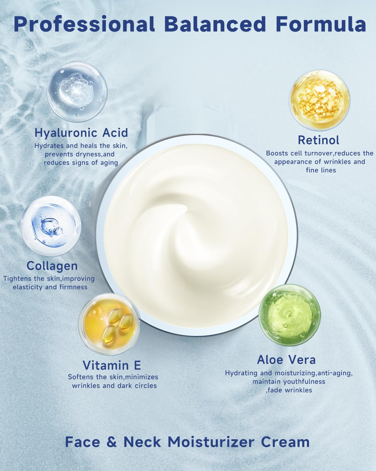 Retinol and Collagen Cream for Face and Neck, Anti-Aging Moisturizer 1.7 fl. oz - Image 5