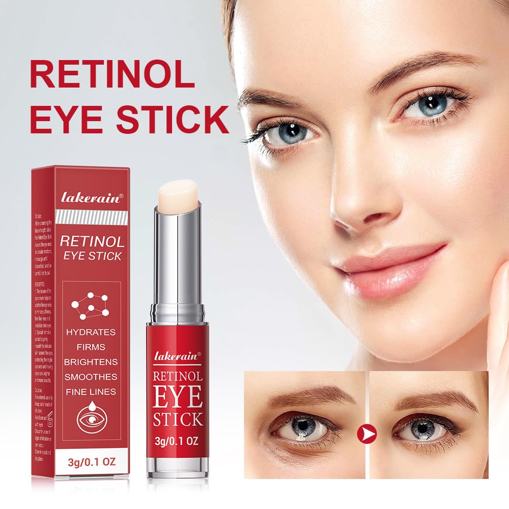 Retinol Eye Stick, Retinol Eye Cream With Collagen,Hyaluronic Acid For Dark Circle, Wrinkles, Under Eye Cream Anti Aging, Retinol Eye Balm Reduces Puffiness Fine Lines, Visible Results in 3-4 Weeks - Image 2