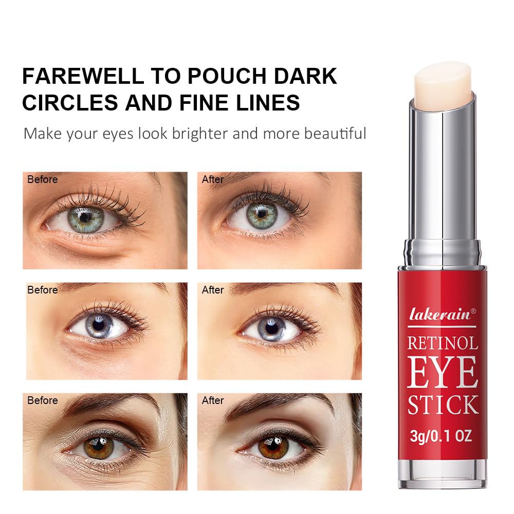 Retinol Eye Stick, Retinol Eye Cream With Collagen,Hyaluronic Acid For Dark Circle, Wrinkles, Under Eye Cream Anti Aging, Retinol Eye Balm Reduces Puffiness Fine Lines, Visible Results in 3-4 Weeks - Image 3
