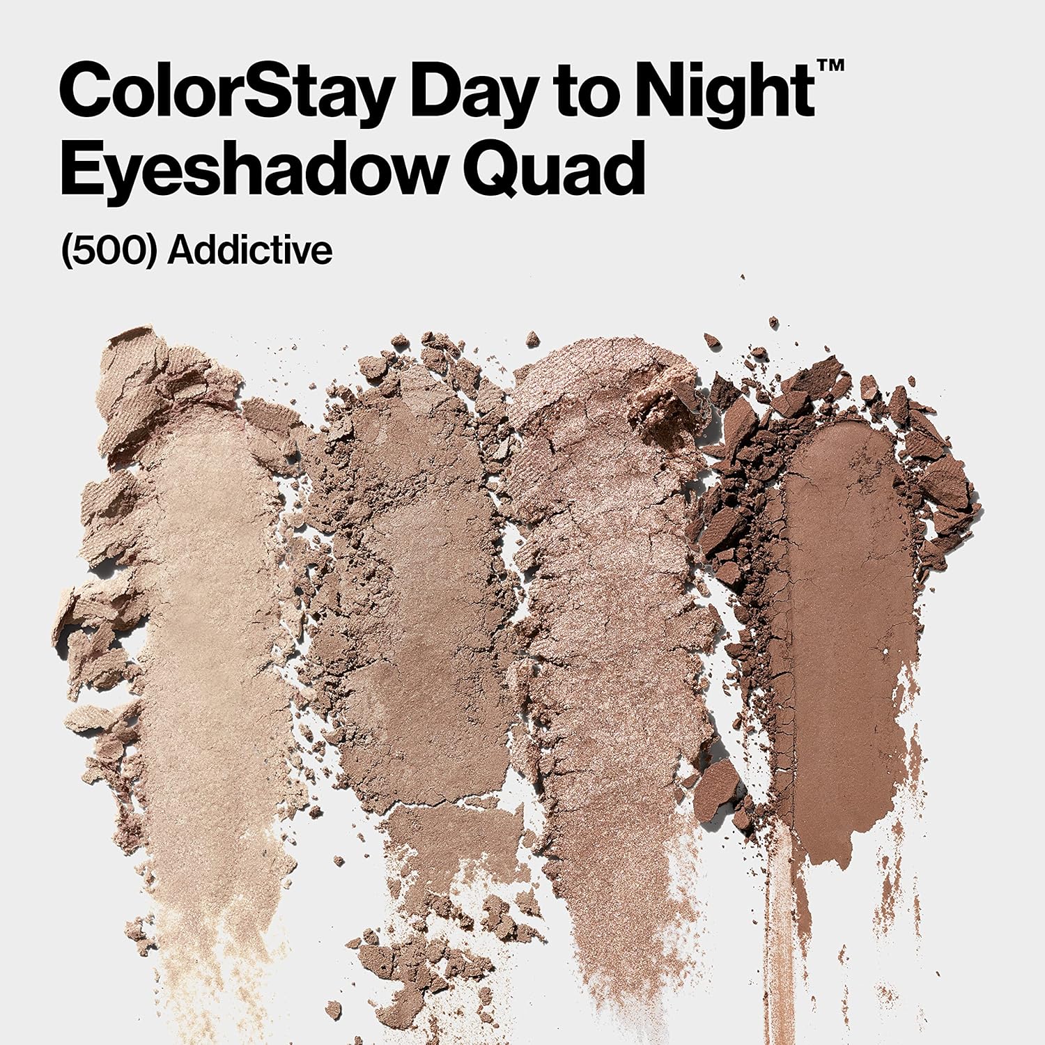 Revlon ColorStay Day to Night Eyeshadow Quad, Longwear Shadow Palette with Transitional Shades and Buttery Soft Feel, Crease & Smudge Proof, 500 Addictive, 0.16 oz - Image 2