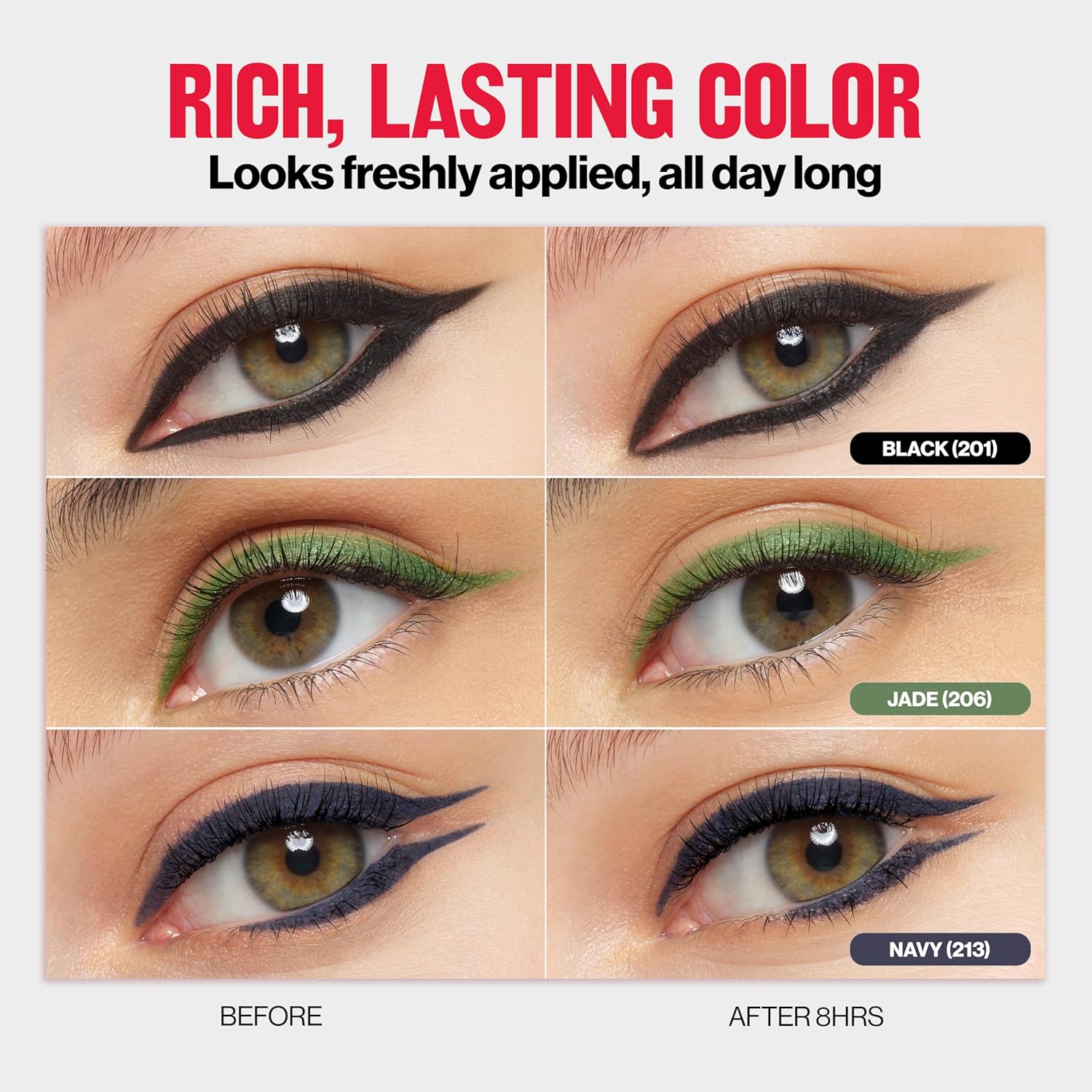 Revlon ColorStay Pencil Eyeliner with Built-in Sharpener, Waterproof, Smudgeproof, Longwearing Eye Makeup with Ultra-Fine Tip, 201 Black, 0.01 oz - Image 5