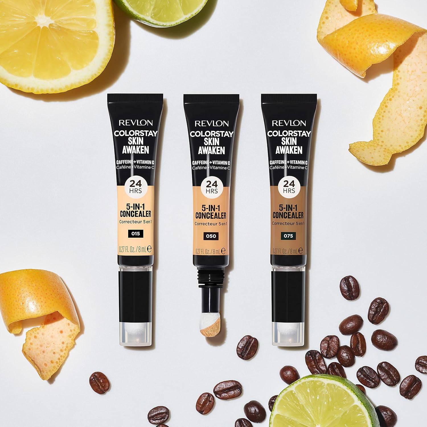 Revlon ColorStay Skin Awaken 5-in-1 Concealer, Lightweight, Creamy Longlasting Face Makeup with Caffeine & Vitamin C, For Imperfections, Dark Circles & Redness, 075 Hazelnut, 0.27 Fl Oz (Pack of 2) - Image 6