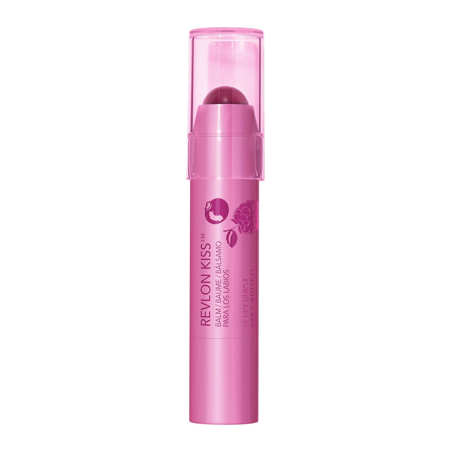 Revlon Kiss Tinted Lip Balm with SPF 20, Hydrating, Flavored, Infused with Natural Fruit Oils, 035 Berry Burst, 0.09 oz - Image 7