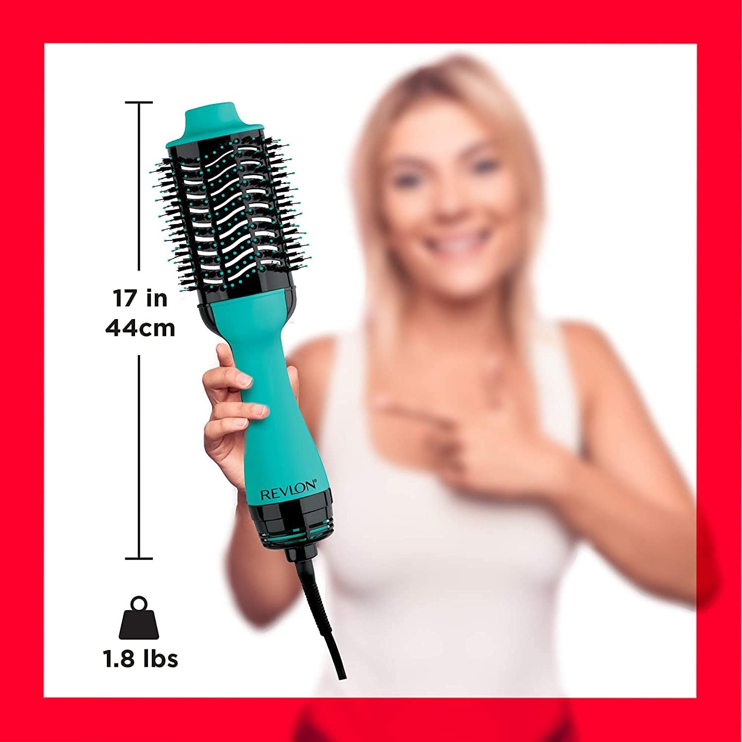 REVLON Salon One-Step Original 1.0 Hair Dryer and Volumizer Hot Air Brush, Teal - Diffuser, Ionic Technology, Adjustable Heat Settings, Cool Tip, Dryer Attachment - Image 7