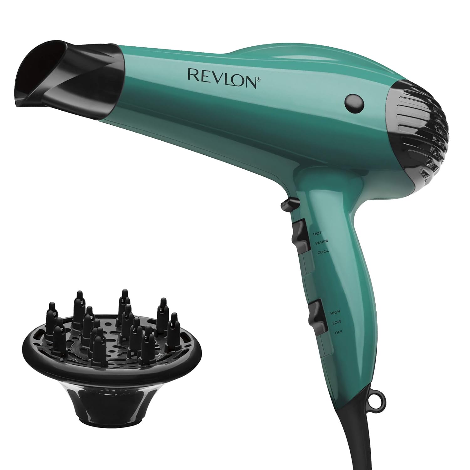Revlon Volume Booster Hair Dryer | 1875W for Voluminous Lift and Body, (Green) & Turbo Hair Dryer | 1875 Watts of Maximum Shine, Fast Dry (Silver) - Image 2