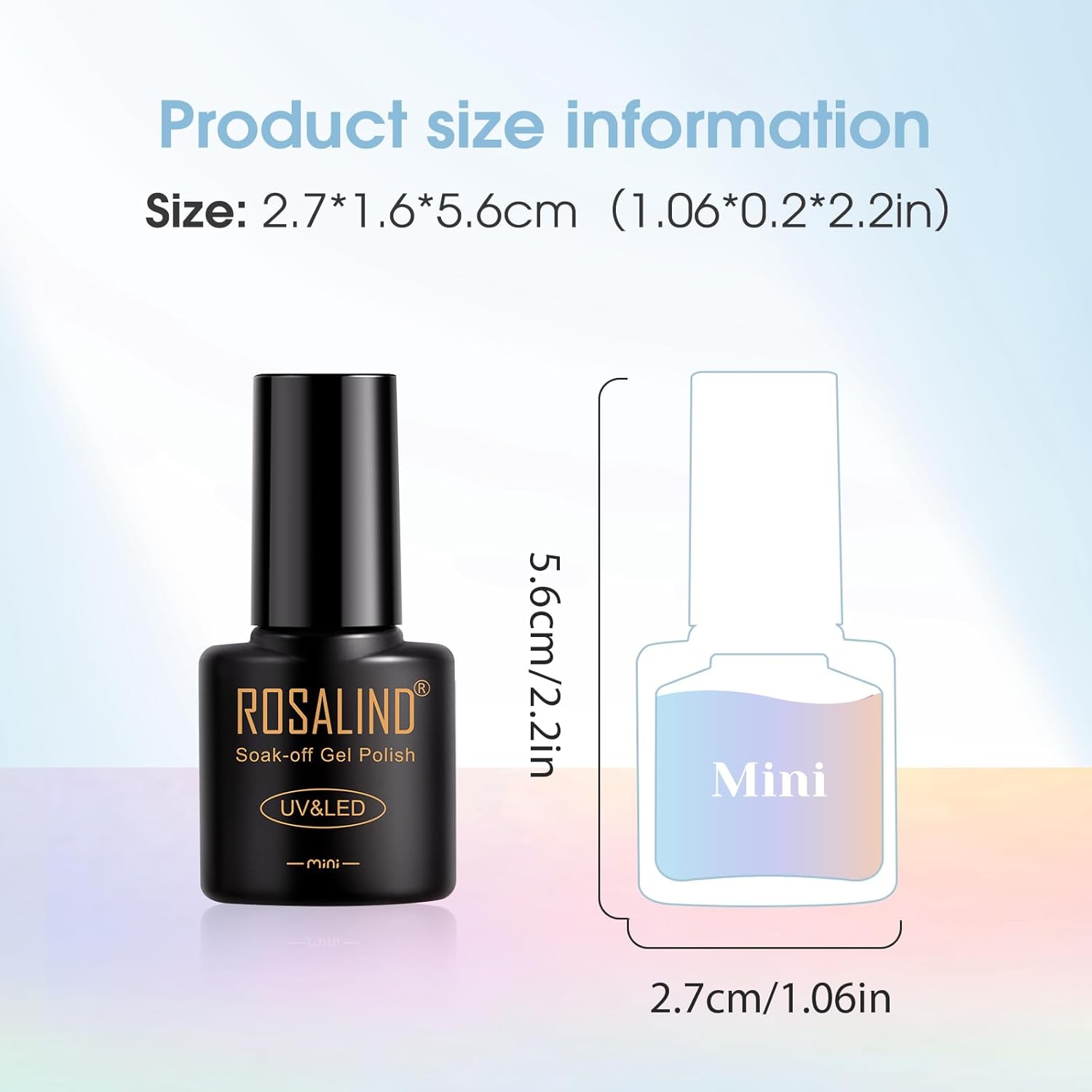 ROSALIND 30pcs Gel Nail Polish Set with Base Gel Top Coat (Glossy Matte and Glitter), 26 Neon Bright Colors Gel Polish Pastel Summer Nail Gel Polish Soak Off U V Manicure Rainbow for Women - Image 9