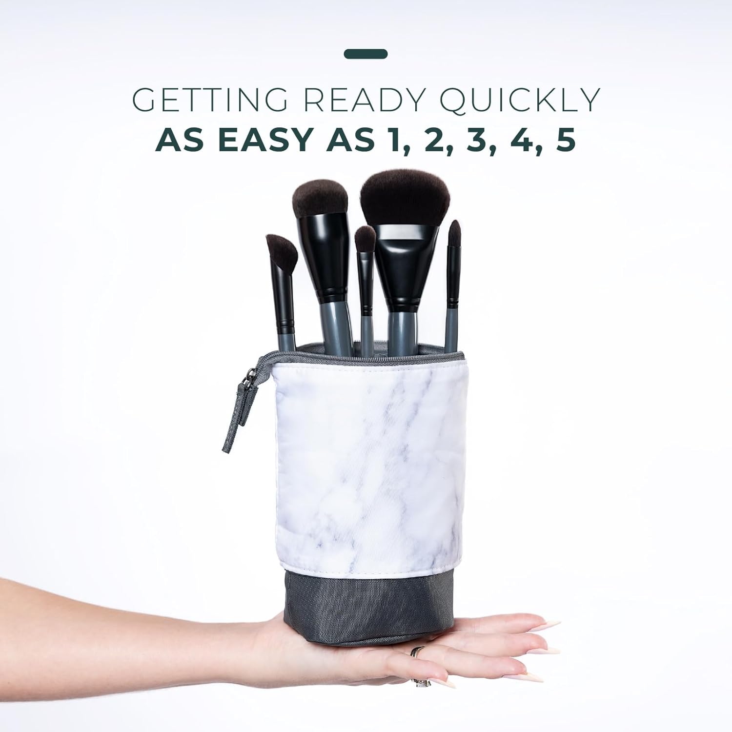 Rose and Ben Beauty Essential Travel 5 Piece Brush Set | Professional Blending Brush for Liquid & Cream Makeup | Cruelty Free - Image 6