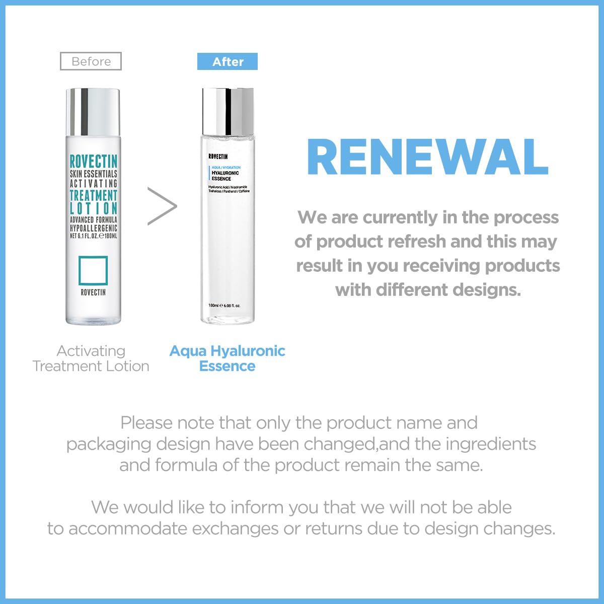 ROVECTIN Aqua Hyaluronic Essence (Activating Treatment Lotion) - 7 Layers Hyaluronic Acid Facial Toner with Niacinamide & Panthenol, Vegan Korean Skin Care (6.08 fl.oz) - Image 4