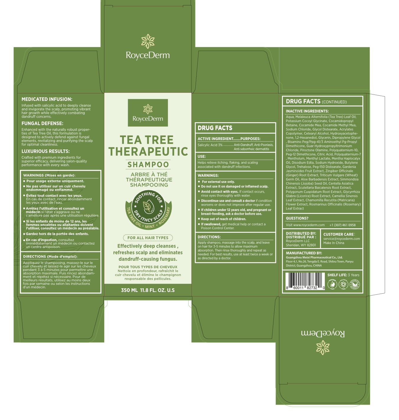Roycederm Tea Tree Antifungal Shampoo: Folliculitis Shampoo for Dry Scalp, Dandruff, and Itchy Scalp - Medicated Clarifying shampoo with Tea Tree Oil, Paraben & Sulfate Free - Image 7