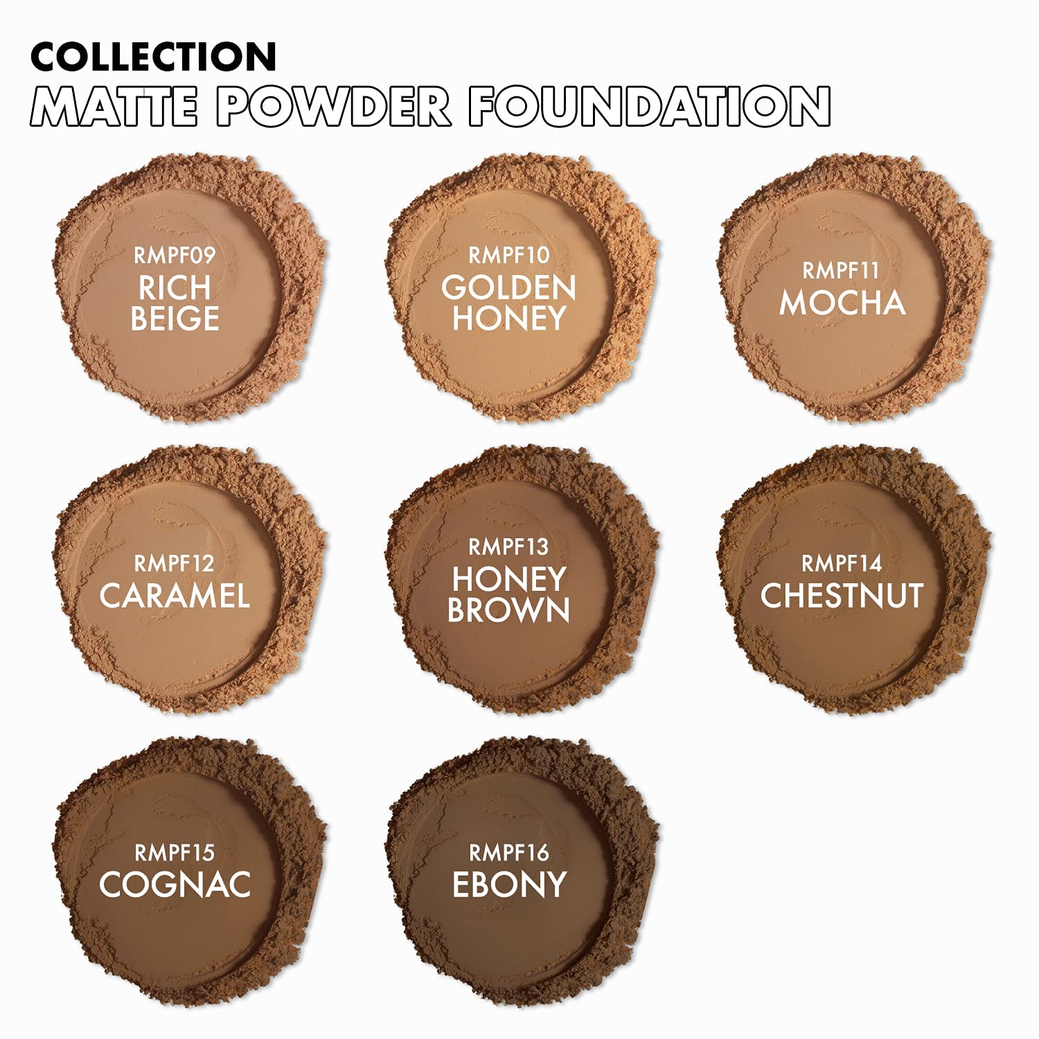 Ruby Kisses Face Powder Foundation, Pressed Compact Makeup Setting Powder, Full Coverage Matte Lightweight, Long-Lasting, Perfect Finishing Powder, Convenient, Sponge & Mirror Included (Caramel) - Image 7