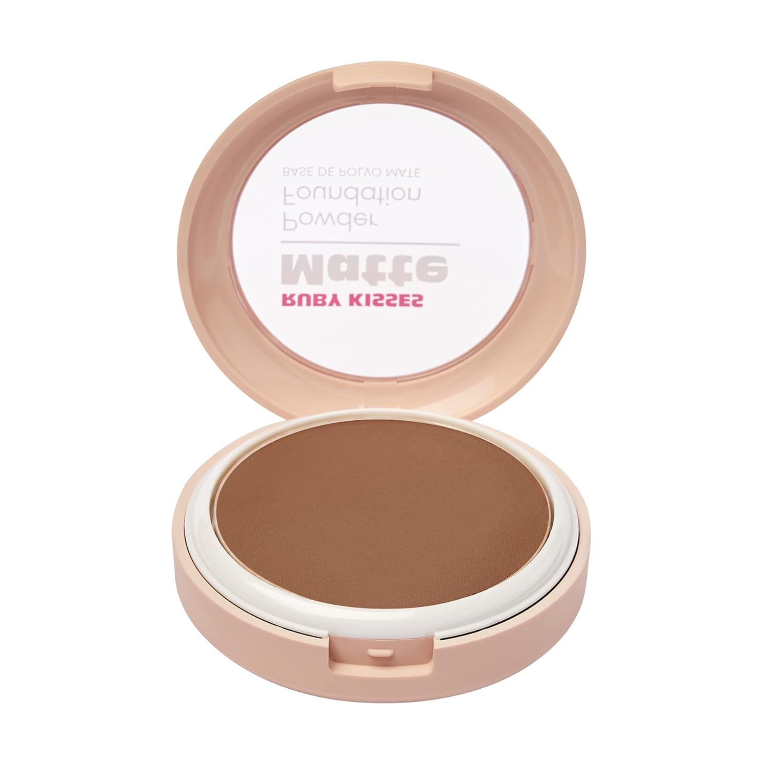 Ruby Kisses Matte Powder Foundation, Honey Brown, 8 Shades, Sponge & Mirror Included, Full Coverage, Versatile Pressed Powder Finisher - Image 2