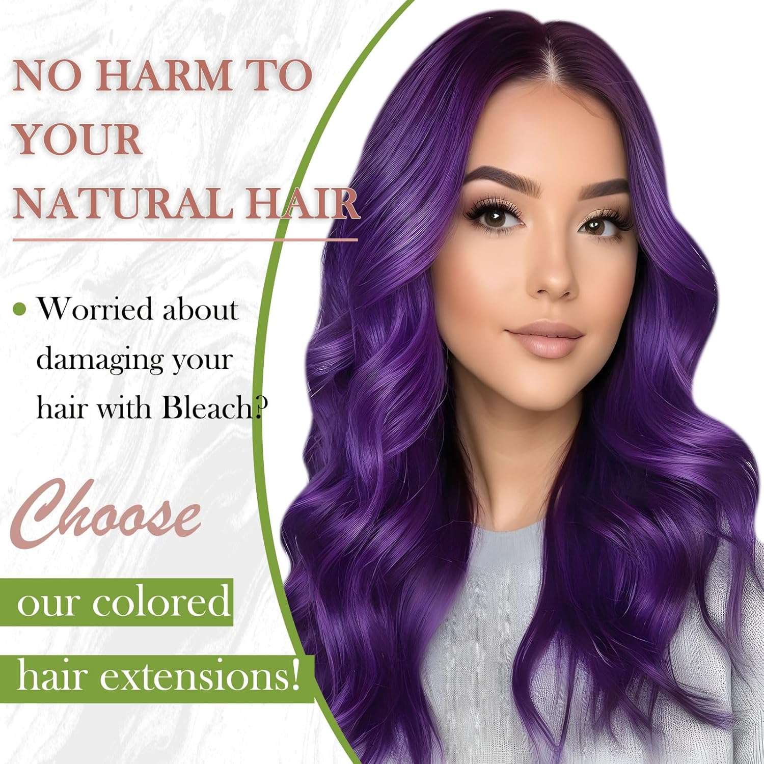 RUNATURE Purple Microlink Hair Extensions Human Hair Colorful Remy Micro Link Hair Extensions Human Hair Short Straight Micro Bead Hair Extensions Real Human Hair for Party Highlights 14 Inch 25g 25s - Image 2