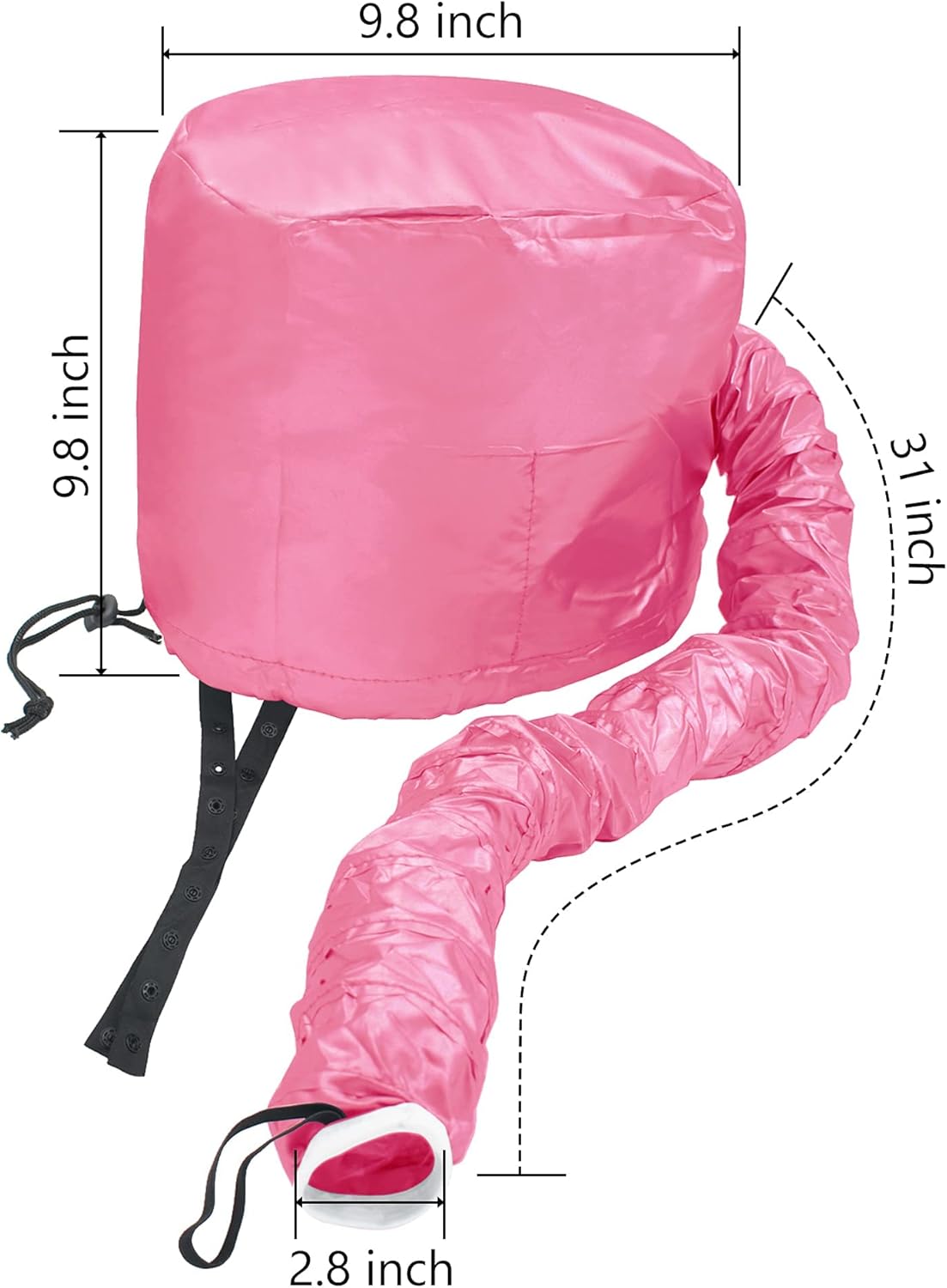 Safety Portable Hair Dryer Bonnet Attachment for Hair Styling - Deep Pink - Image 4
