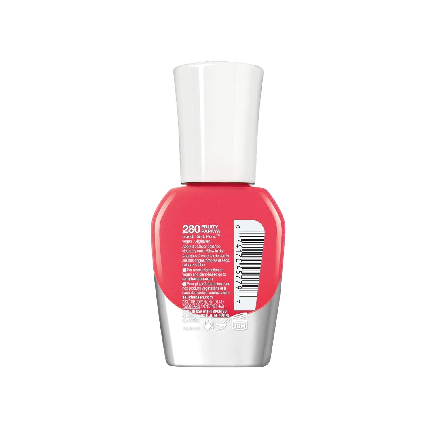 Sally Hansen Good.Kind.Pure Nail Polish 280 Fruity Papaya 0.33 fl oz (Pack of 1) - Image 7