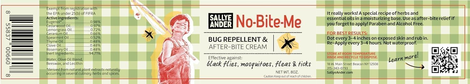 SALLYEANDER No Bite Me All-Natural Bug & Insect Repellent - Anti Itch Cream - 8 oz - Safe for Kids and Infants - Repels Mosquitoes, Black Flies, Fleas, and Ticks - Image 8