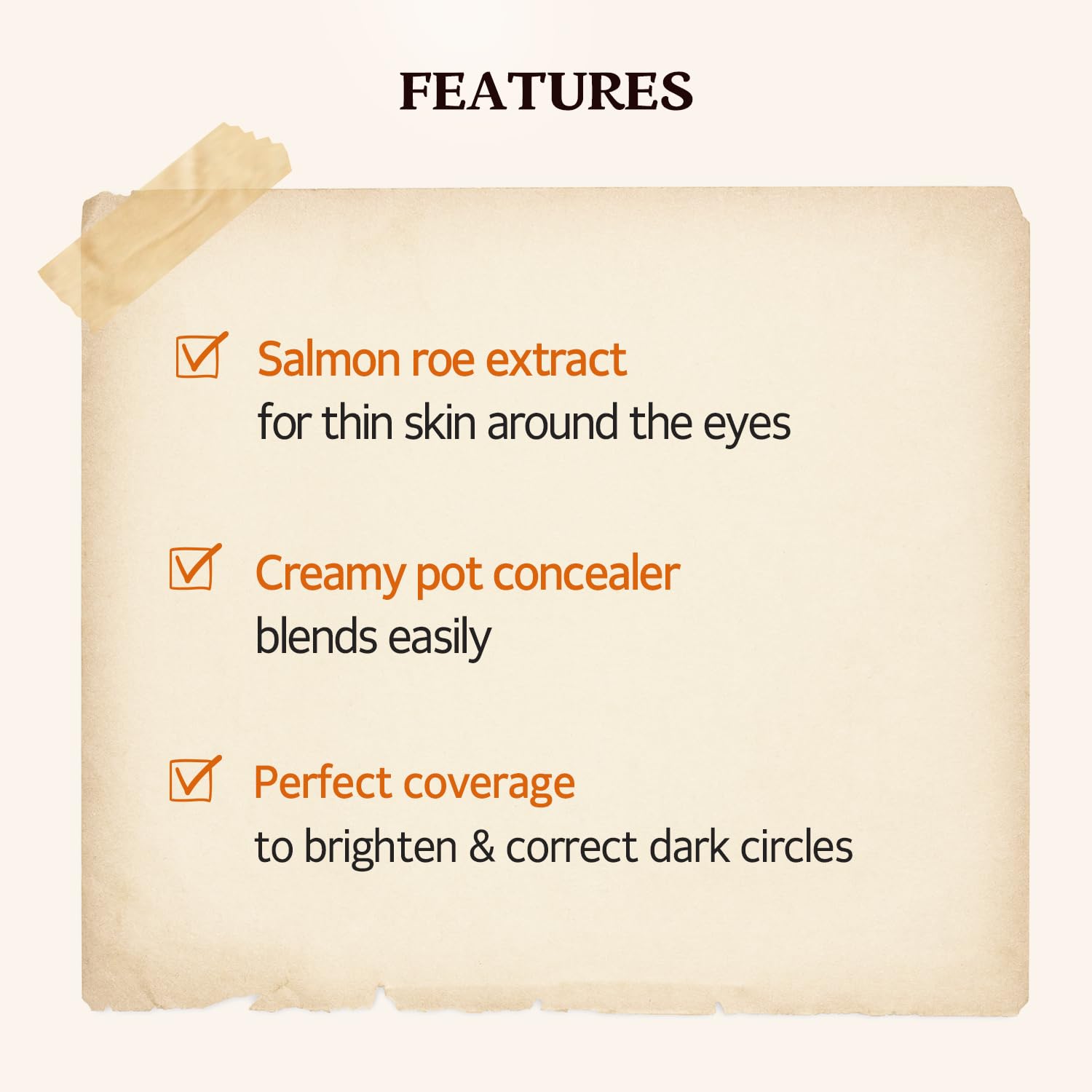 Salmon darkcircle concealer cream #1 (0.35oz/10g) - Image 3