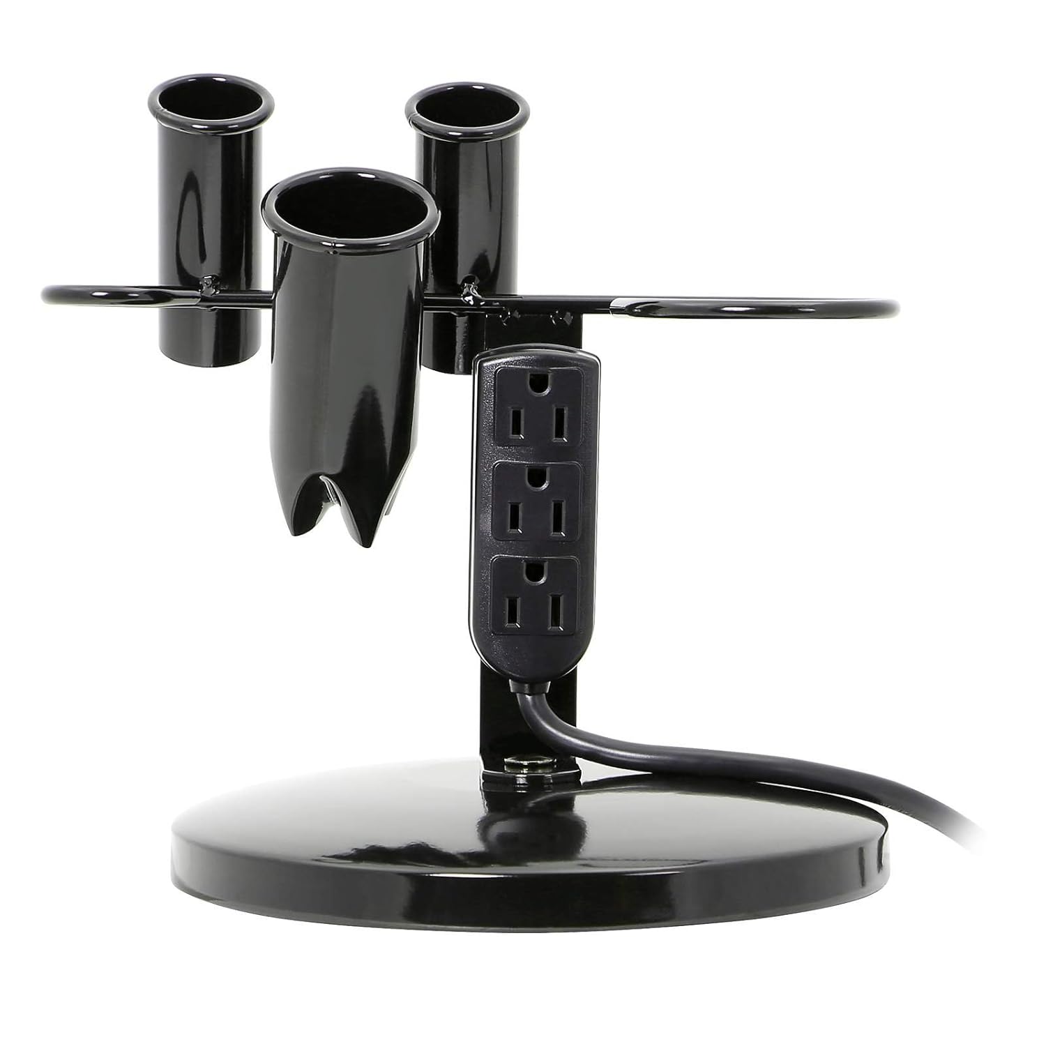 Saloniture Tabletop Blow Dryer & Hair Iron Holder - Salon Appliance Stand w/ 3 Outlets - Image 2