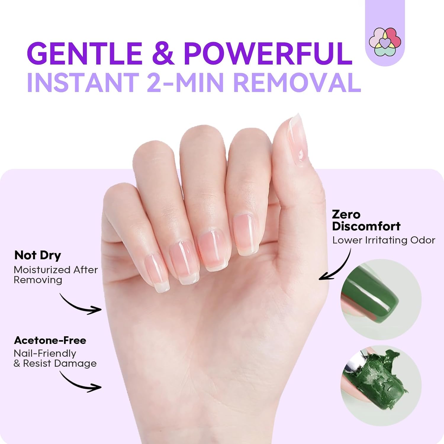 SAVILAND 2 Mins Gel Nail Polish Remover: SSProRemoval X Fast Removal Gel Remover for Nails with Castor Oil Vitamin E Gel Polish Remover for Acrylic Dip Nails Gel Nail Remover Home Salon Use 15 ML - Image 5
