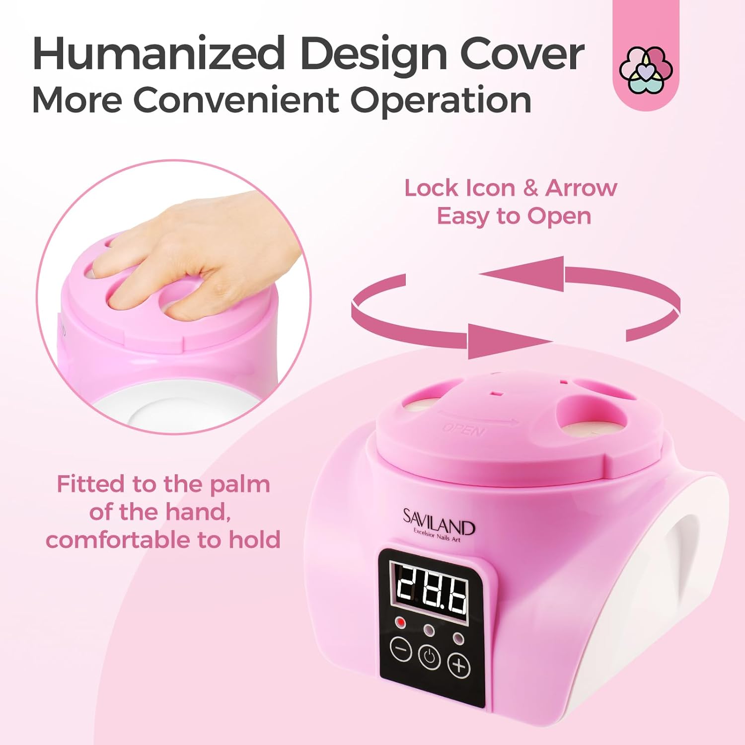 SAVILAND Nail Polish Remover Machine:Gel Polish Revmover Steam Quick Remove Gel Acrylic Nail Remover | Dip Powder Remover Gentler Portable U V Gel Nail Electric Nail Polish Remover Nail Salon Home DIY - Image 6