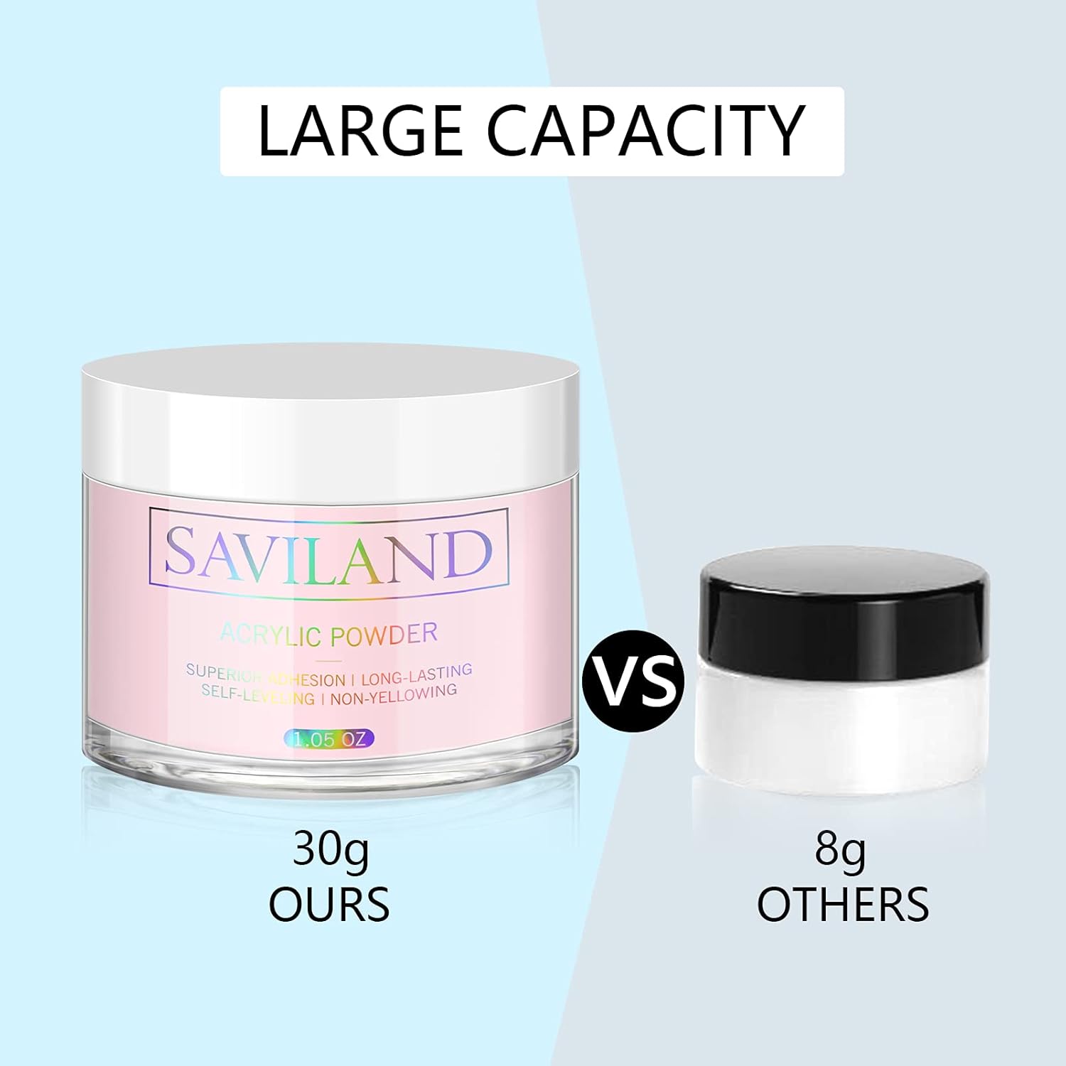 Saviland Pink Acrylic Powder: 30g Professional Colored Acrylic Nail Powder Polymer for French Manicure DIY Nail Art Extension 3D Carving, Long Lasting No Need Nail Lamp - Image 5