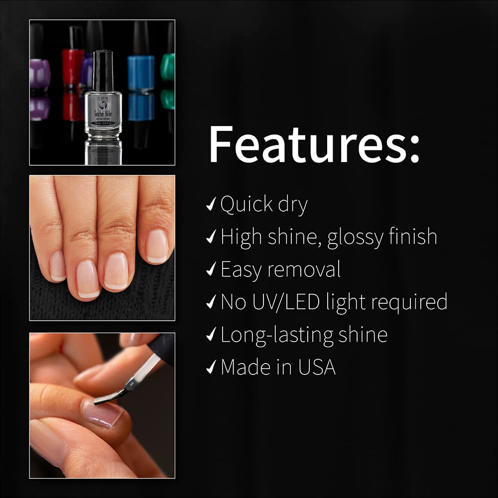 Seche Vite Dry Fast Top Coat - .5 fl oz - Image 4