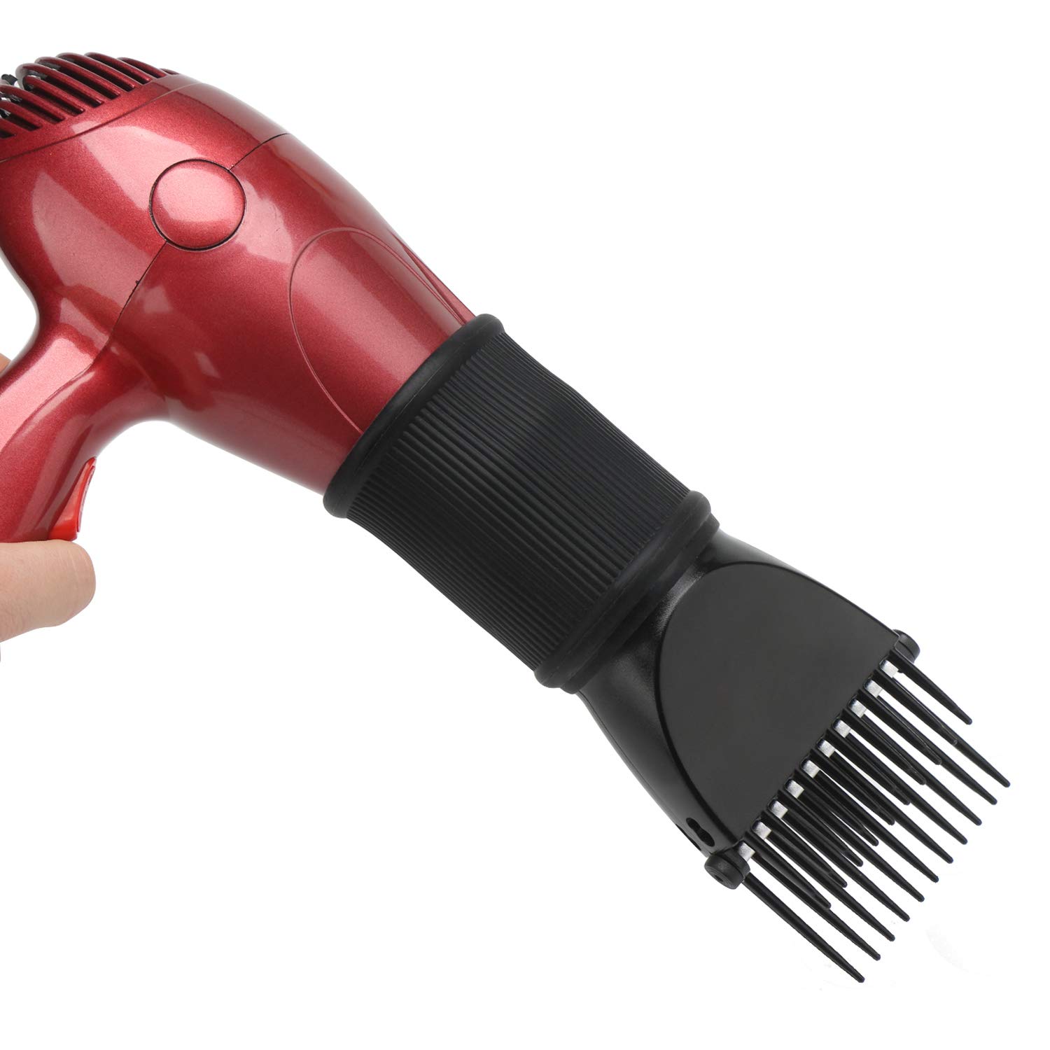 Segbeauty Blow Dryer Comb Attachment, Black Brush Attachments for Hair Dryer Concentrator Nozzle 1.57-1.97", Pro Hairdressing Styling Salon Tool for Straightening Detangling Fine Curly Natural Hair - Image 3