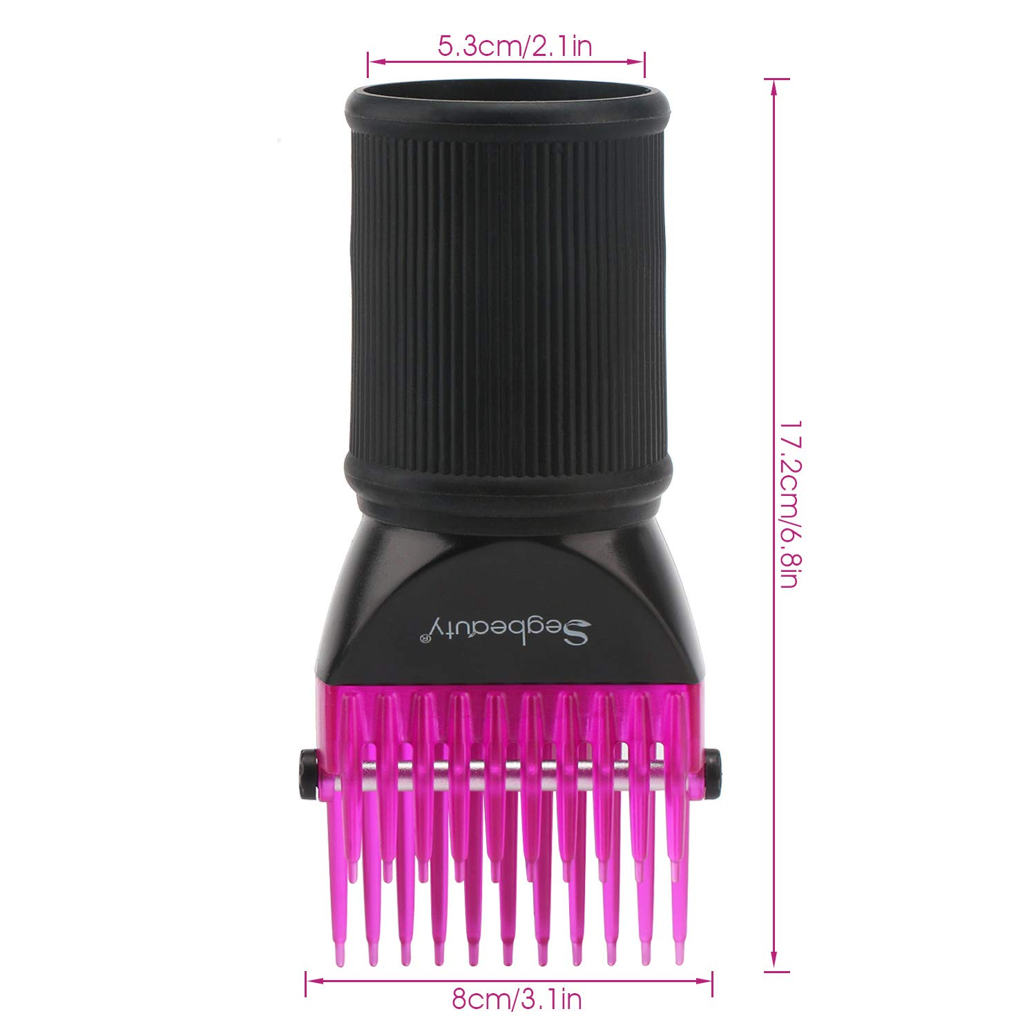 Segbeauty Blower Dryer Comb Attachment, Hair Dryer Concentrator with Brush Attachments for 1.57-1.97" Nozzle, Professional Salon Hairdressing Styling Tool for Straightening Wavy Natural Curly Hair - Image 6