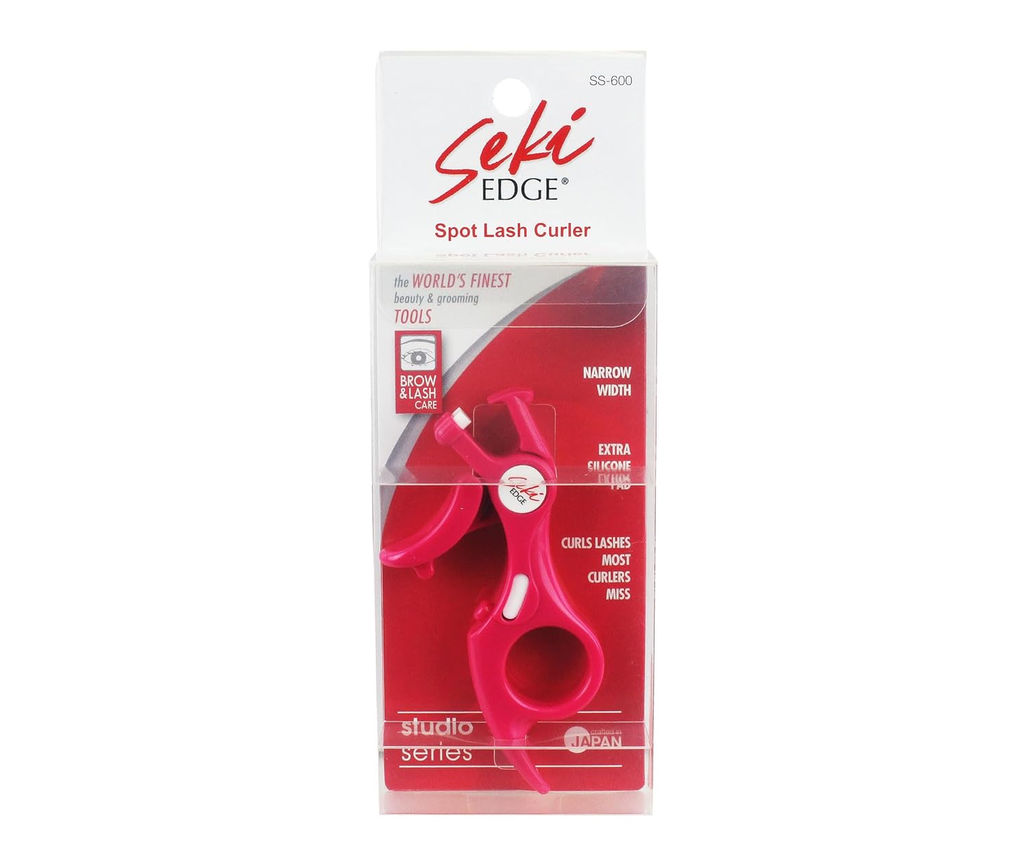 Seki Edge Spot Eyelash Curler (SS-600) - Lash Curler Adds Curl, Lift & Definition to Outer Corners of Lashes - Help Eyes Appear Larger & More Open - Comes with Extra Curler Replacement Pad - Image 5