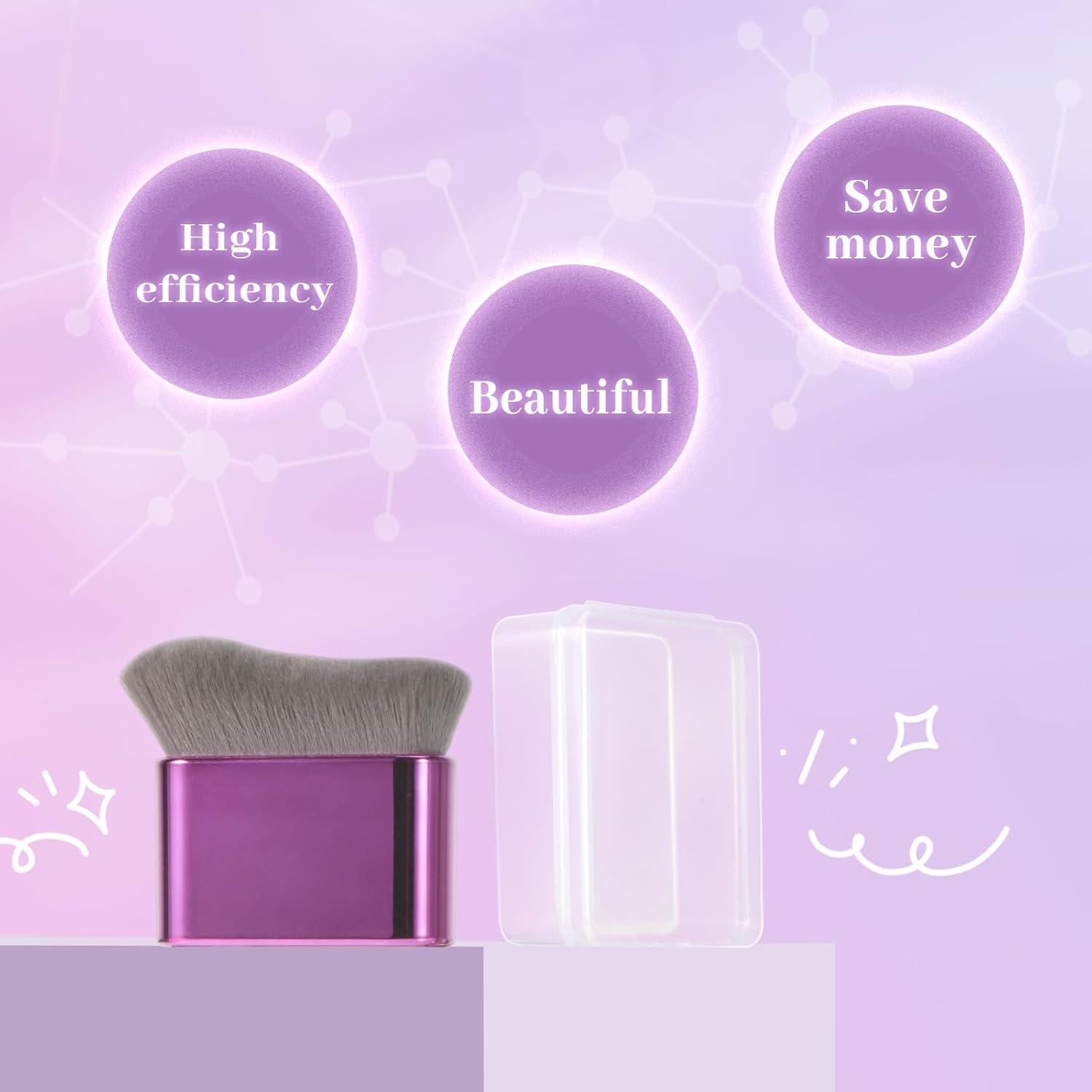 Self Tanner Brush for Body & Face - Kabuki Makeup Brush for Self-Tanner,Tanning Mousse,Foundation & Bronzer | Streak-Free Application,Super Soft Bristles,Professional Tanning & Body Makeup Tool - Image 7