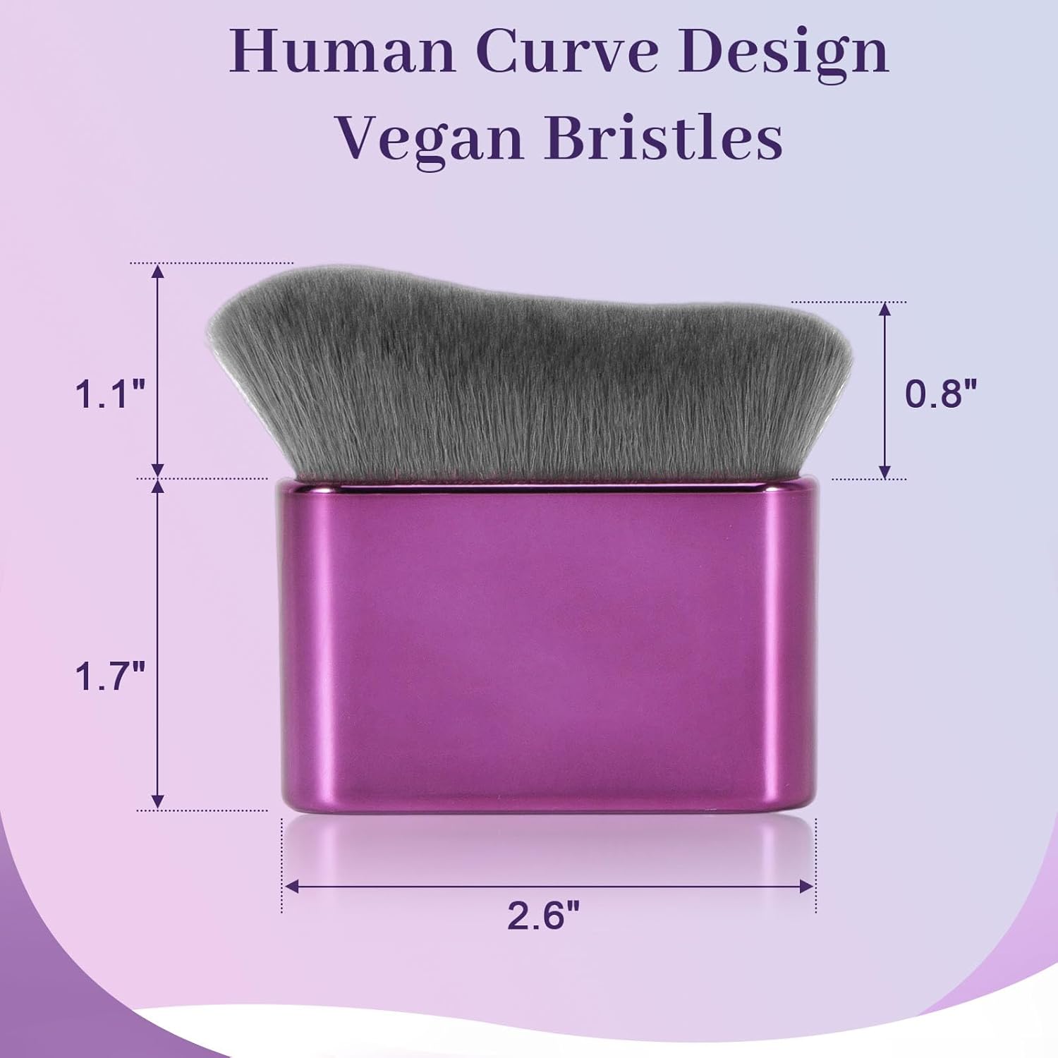 Self Tanner Brush for Body & Face - Kabuki Makeup Brush for Self-Tanner,Tanning Mousse,Foundation & Bronzer | Streak-Free Application,Super Soft Bristles,Professional Tanning & Body Makeup Tool - Image 2