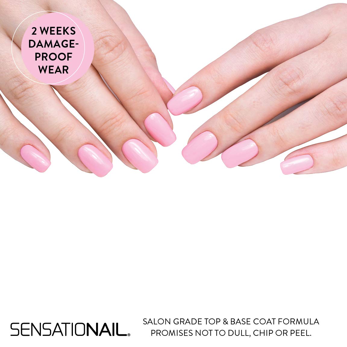 Sensationail Gel Base and Top Coat Nail Polish Kit - For a Long-Lasting Salon Grade Manicure - 4 Piece Set Includes Gel Primer, Base & Top Coat, and Essentials - Lasts Up to 2 Weeks - Image 3