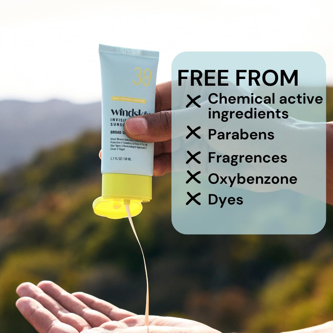 Sensitive Mineral Sunscreen Face SPF30 moisturizer, No white cast I Anti Aging I Non Toxic I Eco Friendly I made with zinc oxide for sensitive skin and acne prone skin, dermatologist recommended - Image 6
