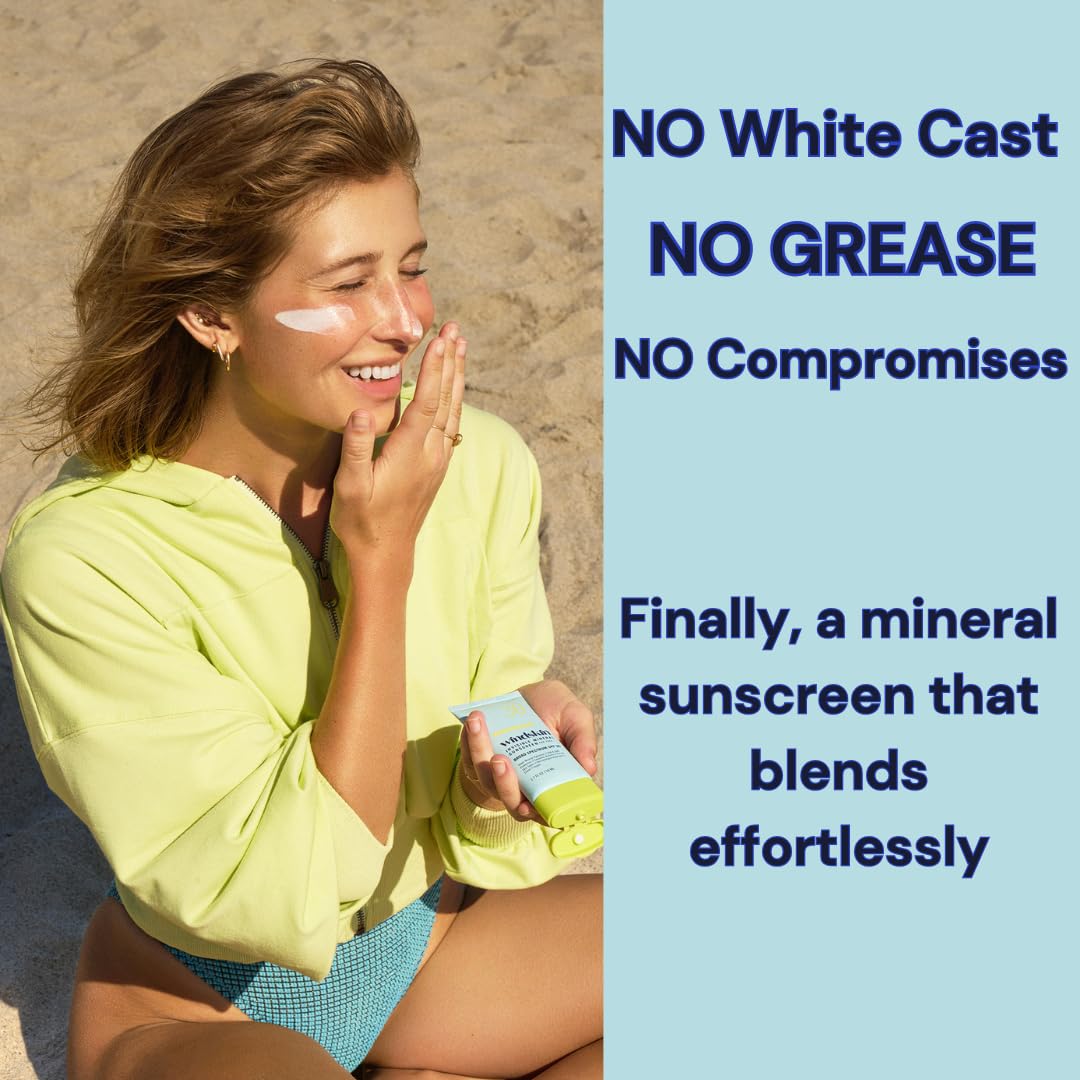 Sensitive Mineral Sunscreen Face SPF30 moisturizer, No white cast I Anti Aging I Non Toxic I Eco Friendly I made with zinc oxide for sensitive skin and acne prone skin, dermatologist recommended - Image 2