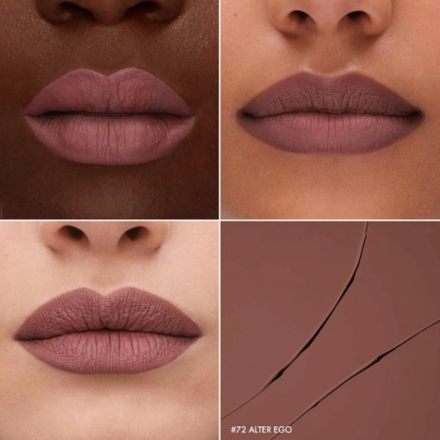 SEPHORA Cream Lip Stain Liquid Matte Lipstick - 72 Alter Ego (Matte Deep Mauve Nude) - 0.16 fl oz / 5 mL - Image 2