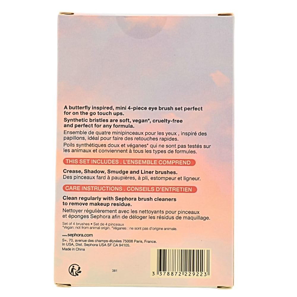 Sephora Mini Butterfly Beauty Eye Brush Set - Image 7