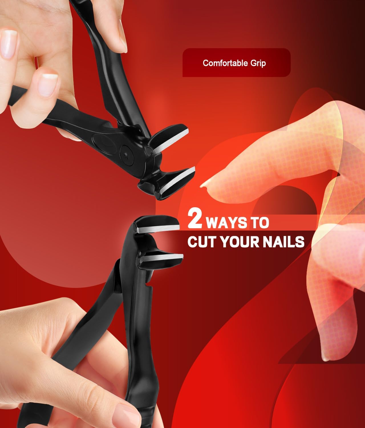 SGNEKOO Long Handle Toenail Clippers for Seniors - Curved Design with Anti-Slip Grip, MIM Technology & Ergonomic Pedicure Tool (No Bending, Easy Trimming for Elderly) - Image 6