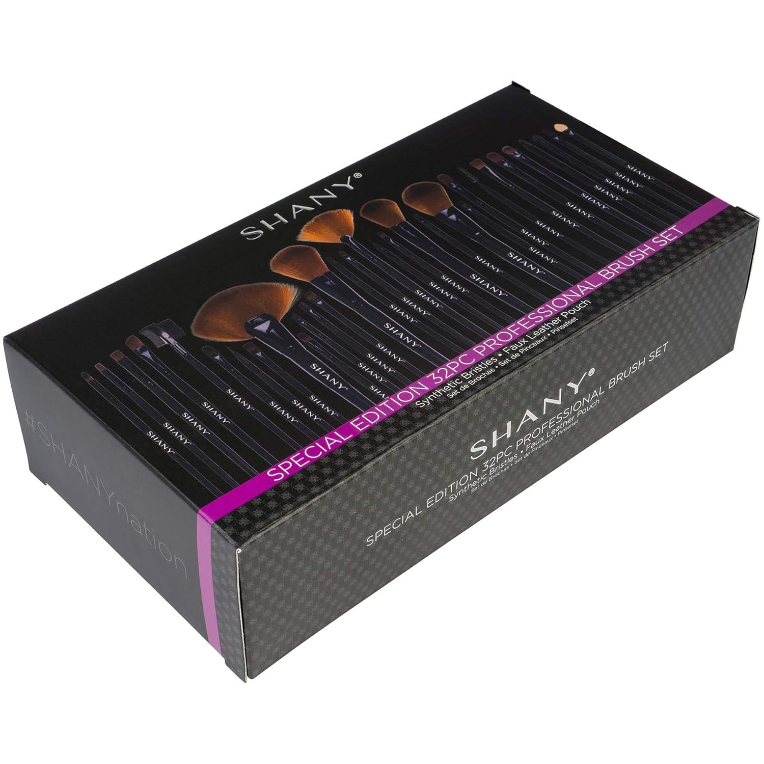 SHANY Makeup Brushes Premium Synthetic Foundation Powder Concealers Eye Shadows Cosmetics Brush Set with Faux Leather Pouch and Instruction sheet, 32 Count - Image 7
